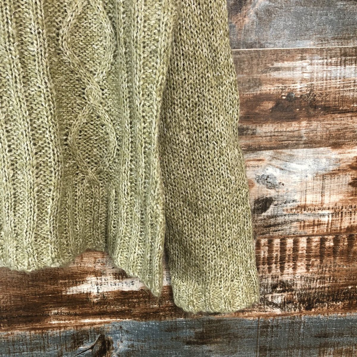 Homespun Knitwear × Japanese Brand L& Beautiful Green Knitwear vintage #A2060 Size M / US 6-8 / IT 42-44 - 8 Thumbnail
