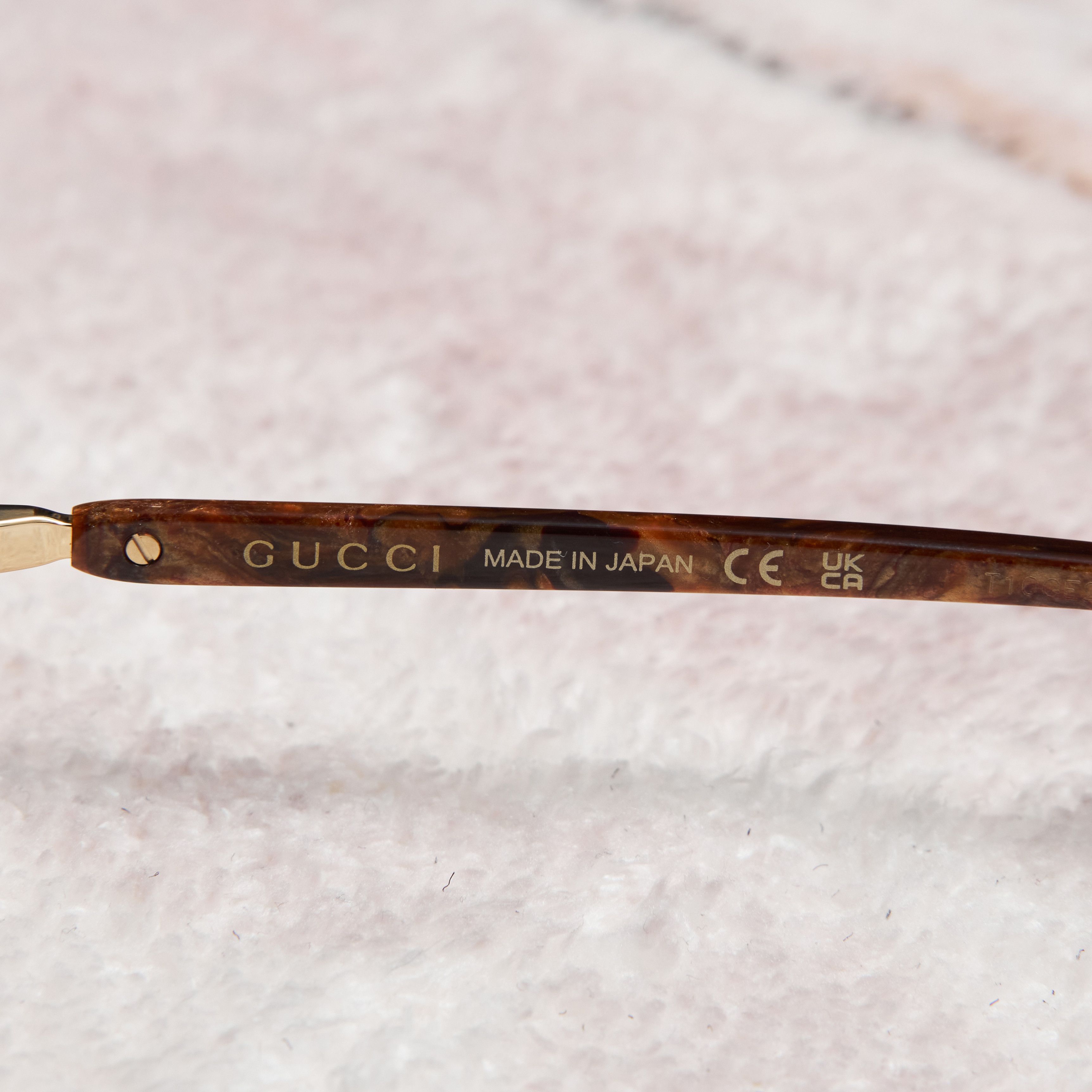 Gucci GUCCI GG1221S 004 Sunglasses RED/GOLD Size ONE SIZE - 5 Thumbnail