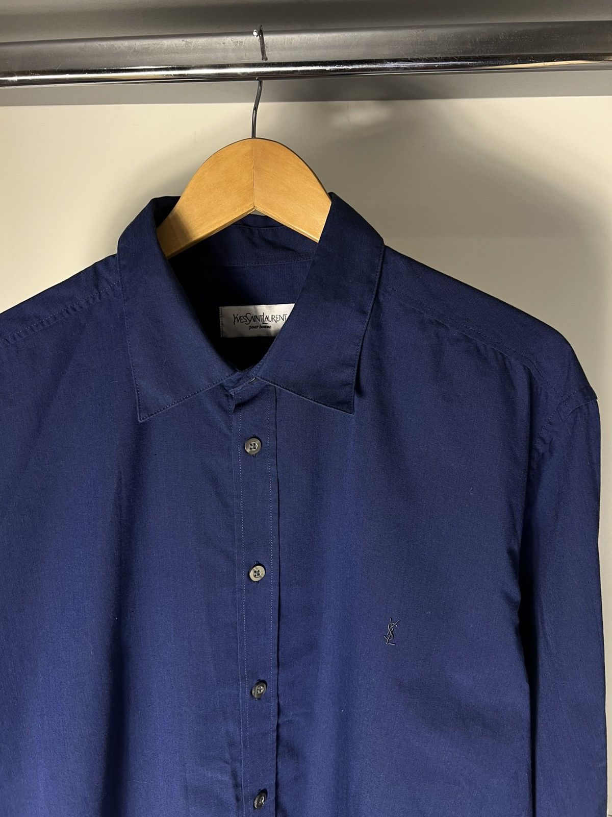 Saint Laurent Paris VINTAGE YVES SAINT LAURENT CLASSIC DESIGNER SHIRT CASUAL 90s Size US XL / EU 56 / 4 - 12 Thumbnail