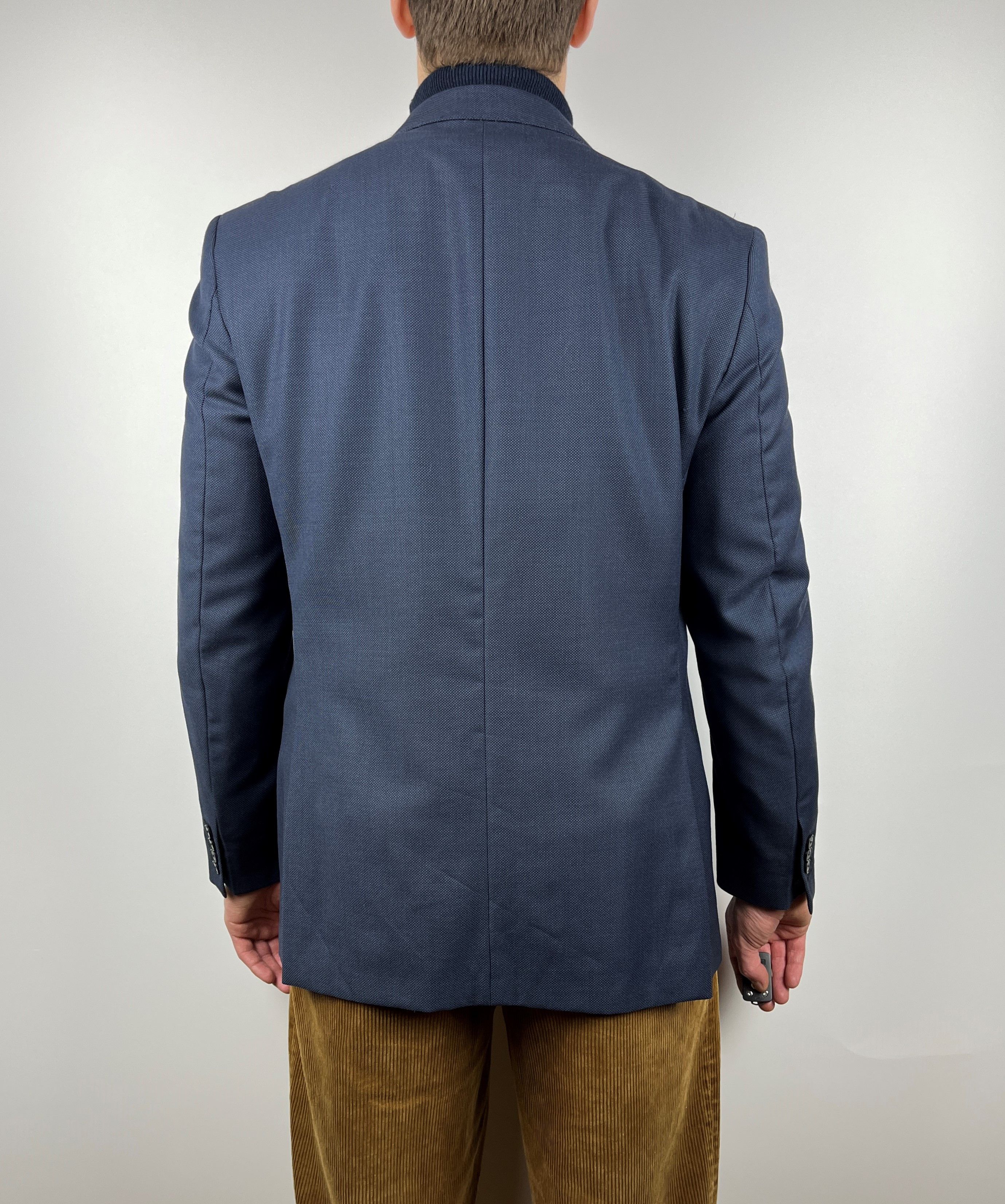 Hackett Hackett London Indigo Birdseye Wool Blazer Jacket Size 46R - 14 Thumbnail