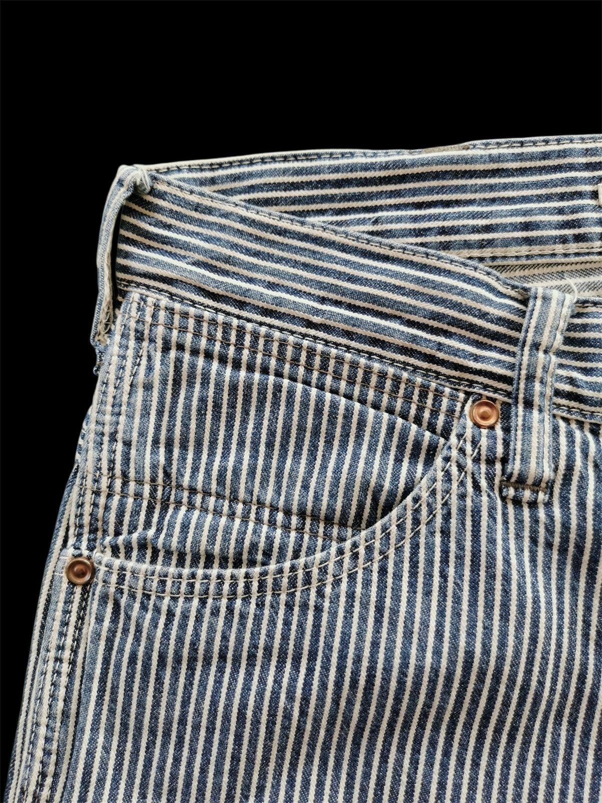 OMNIGOD Omnigod Japan Hickory Tapered Denim Ankle Jeans Size US 30 / EU 46 - 9 Thumbnail