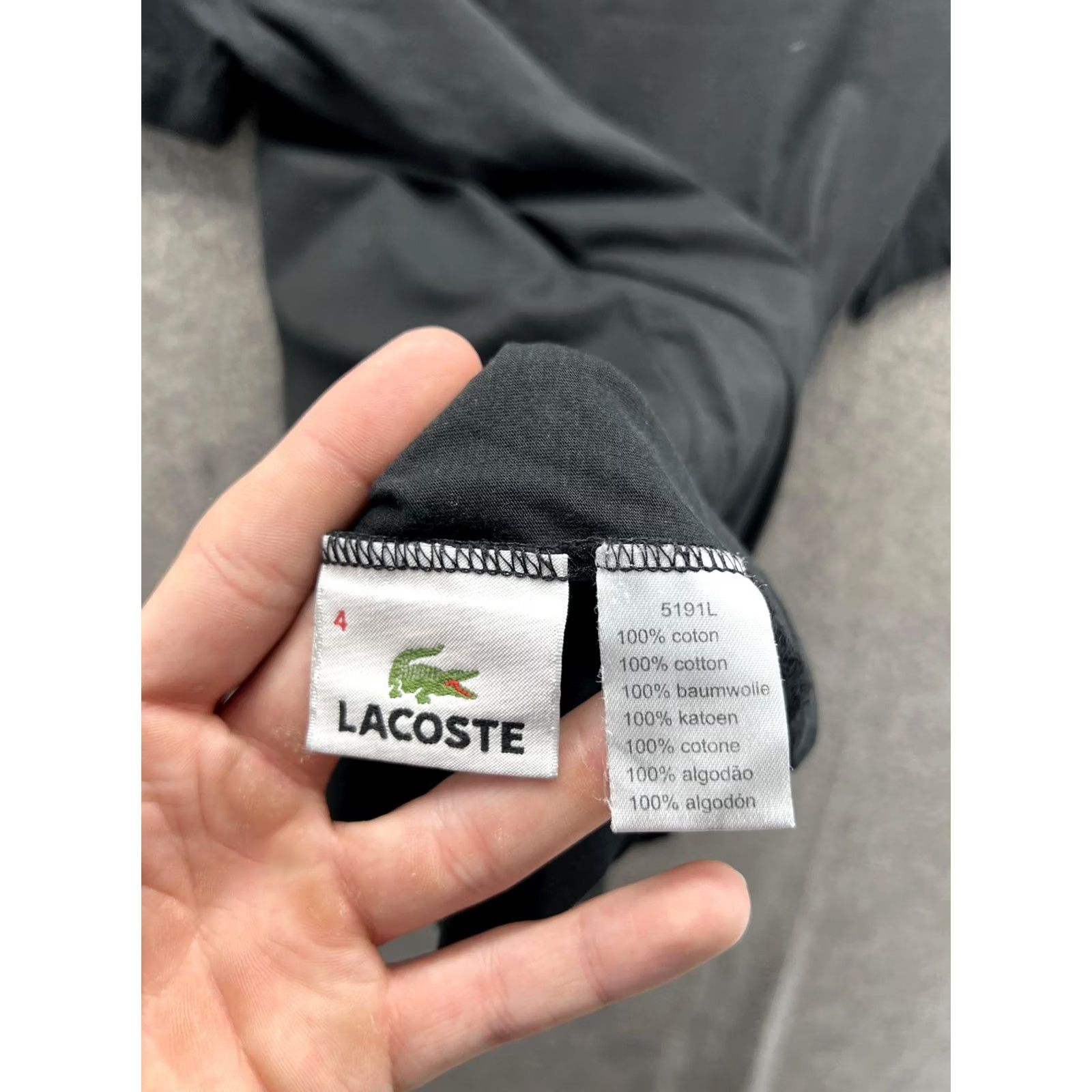 Lacoste Lacoste Shirt Mens M Black Men Pima Cotton Logo Crew Neck Tee Size US M / EU 48-50 / 2 - 6 Thumbnail