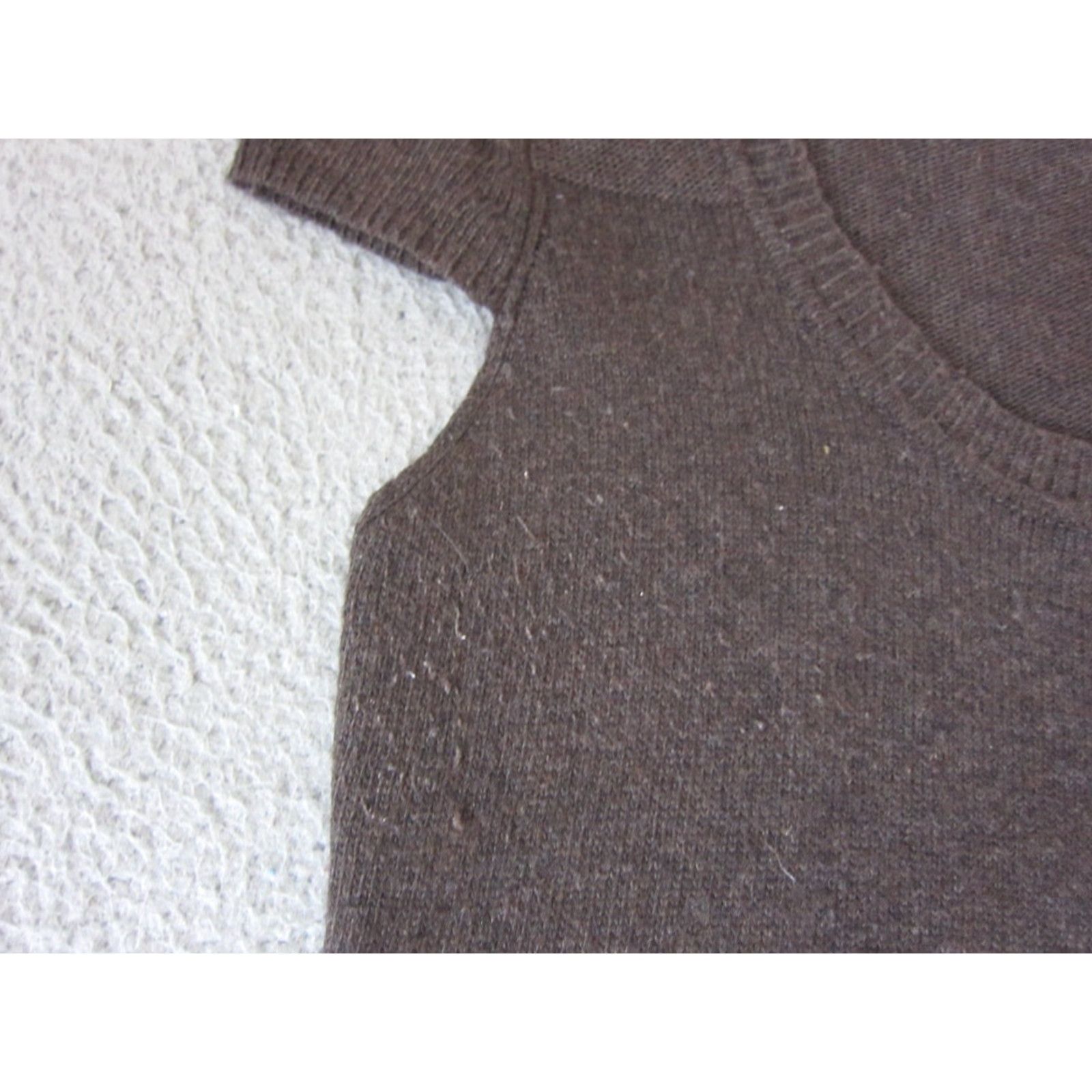 Vintage Fenn Wright Manson Sweater Dress Womens M Brown Wool Cap Sleeve Vintage Regular Knit Pullover Shirt Dress Womens, 90s? Size M / US 6-8 / IT 42-44 - 4 Thumbnail
