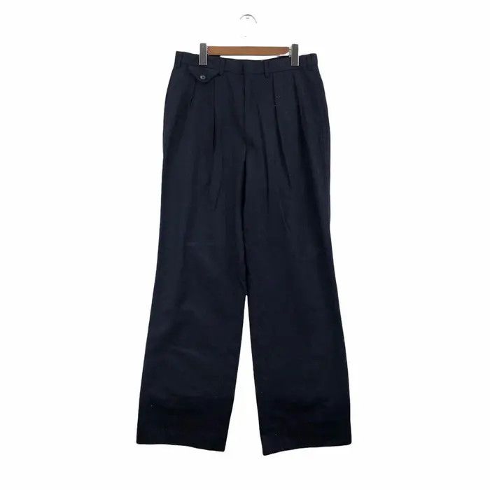 Vintage 90' POLO RALPH LAUREN Blue Wool Casual Pant Chino