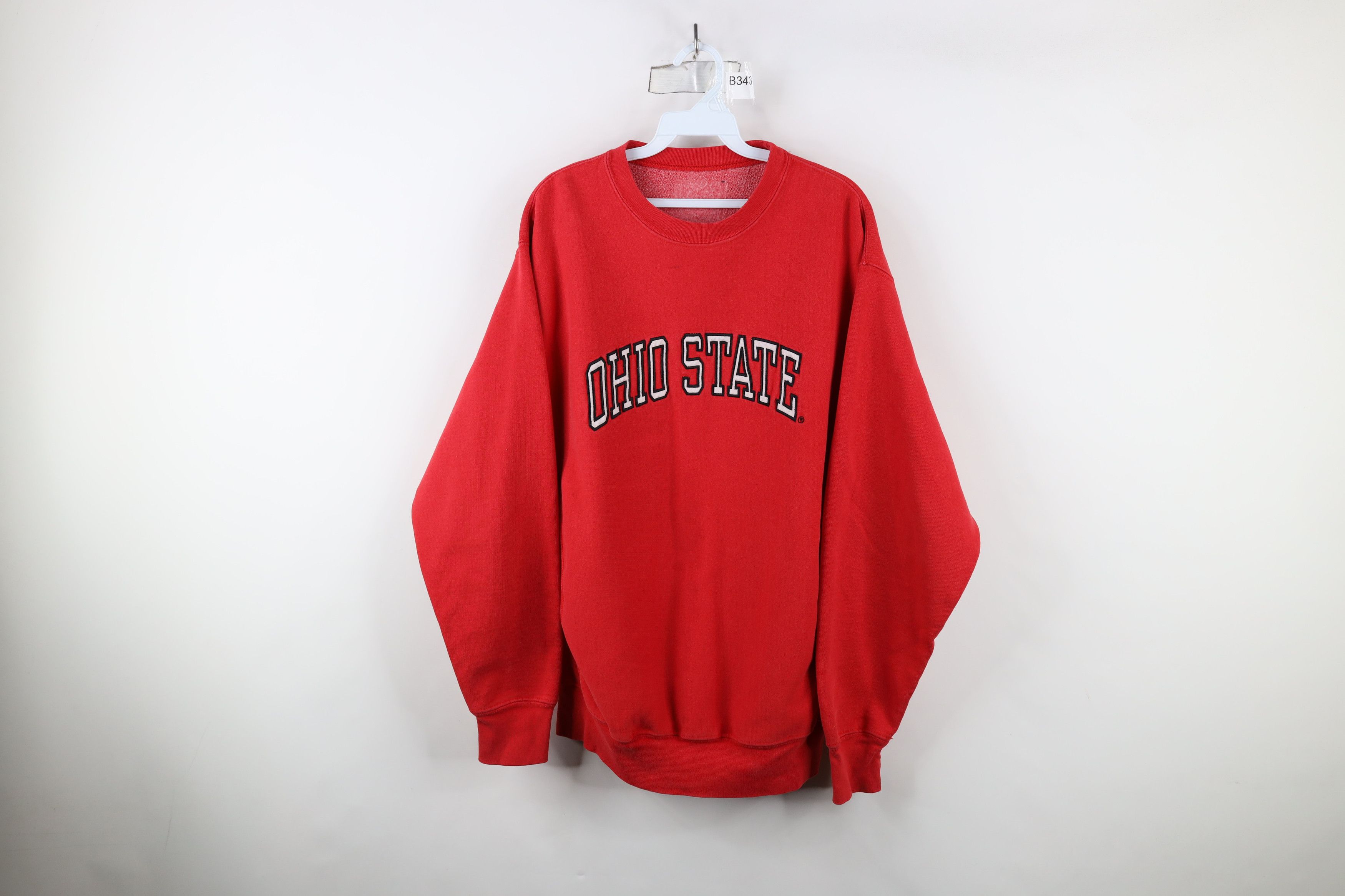 Vintage Vintage 90s Heavyweight Ohio State University Sweatshirt Red Size US XL / EU 56 / 4 - 1 Thumbnail