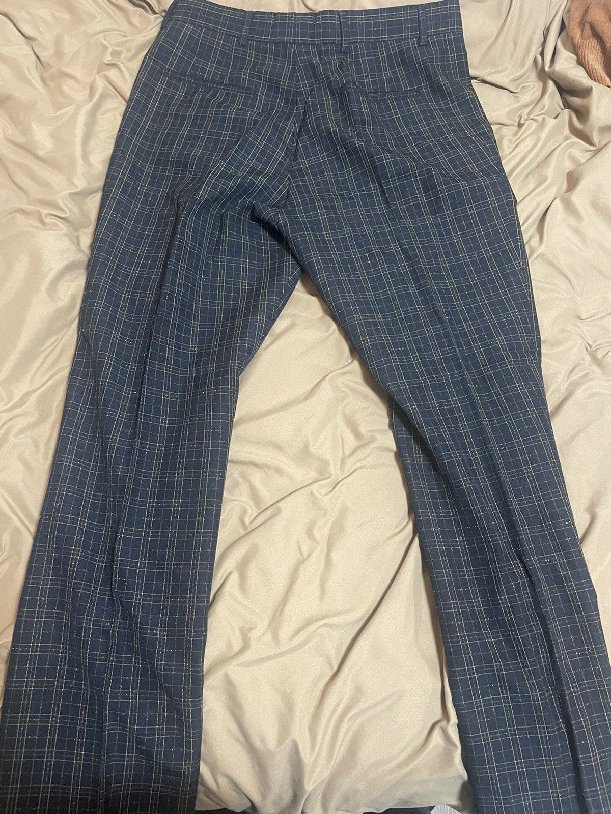 image of Cmmn Swdn Plaid Pants in Black, Men's (Size 34)
