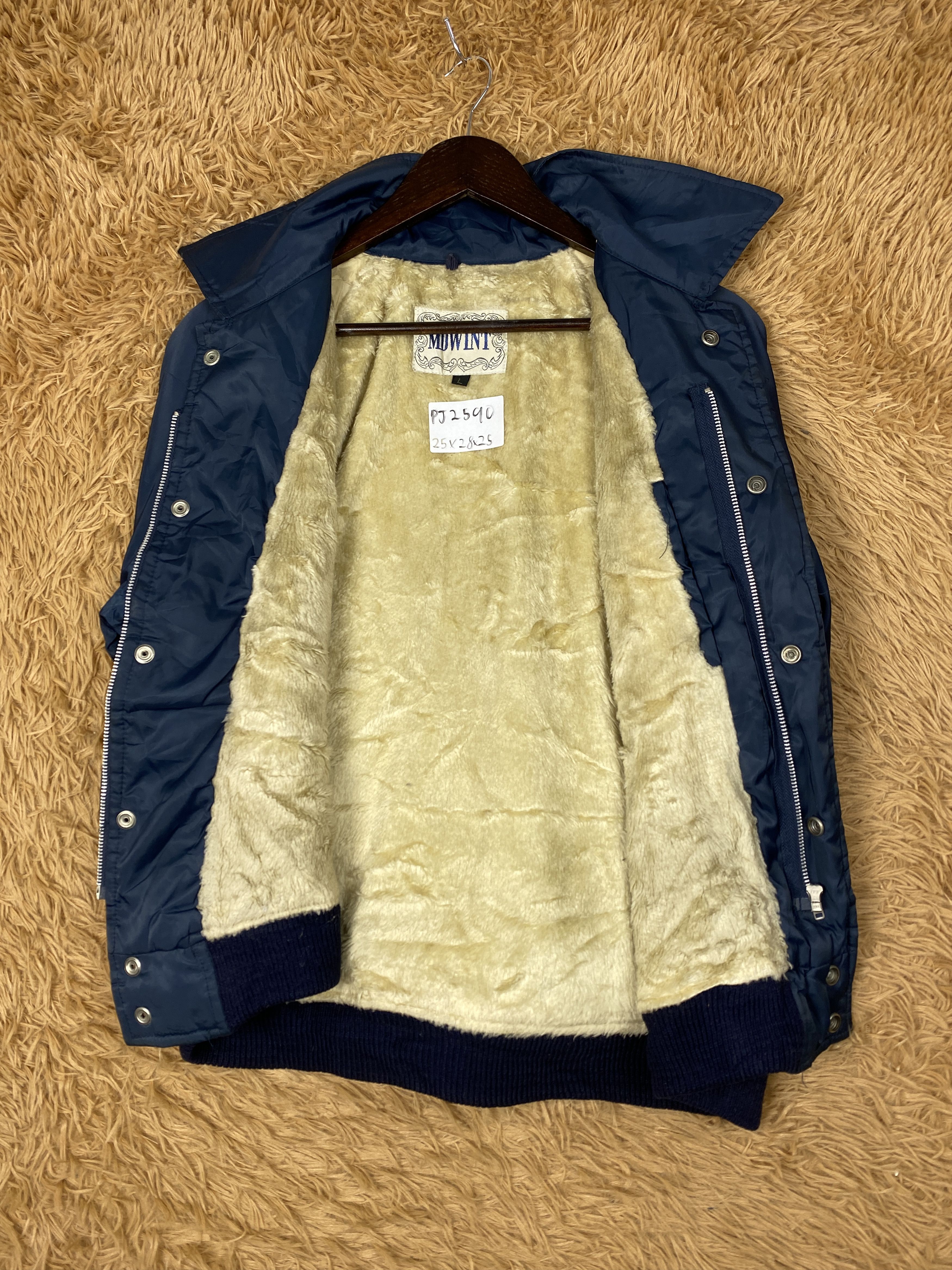 Japanese Brand Vintage Mowint Fleece Lining Bomber Jacket PJ2590 Size US L / EU 52-54 / 3 - 5 Thumbnail