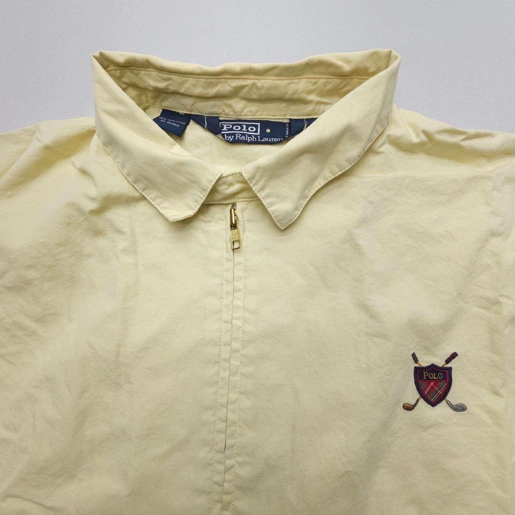 Polo Ralph Lauren Vtg Polo Ralph Lauren Lightweight Golf Jacket Mens XL Yellow Crest Chin Strap Jacket Size US XL / EU 56 / 4 - 3 Thumbnail