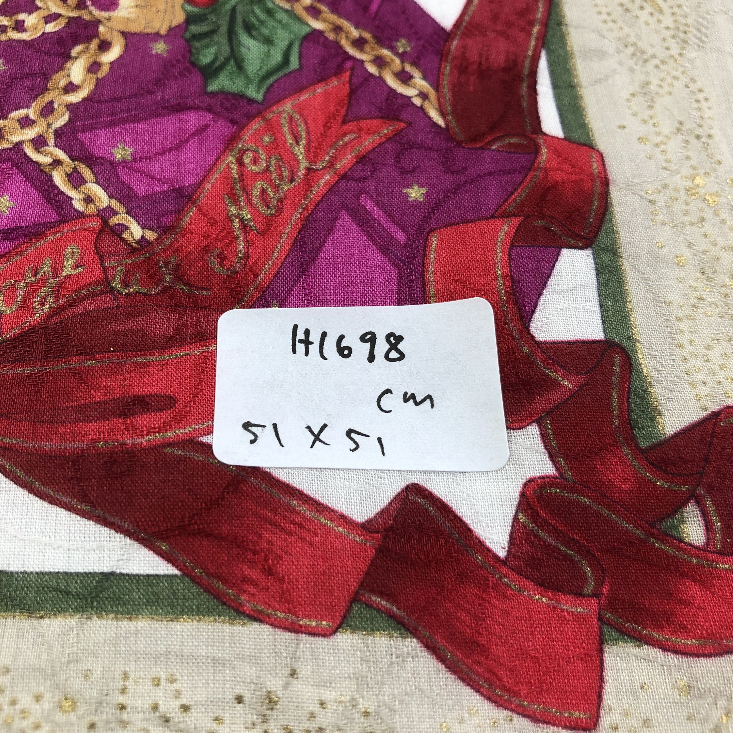 Celine Celine Christmas Handkerchief Neckerchief Bandana H1698 Size ONE SIZE - 6 Thumbnail