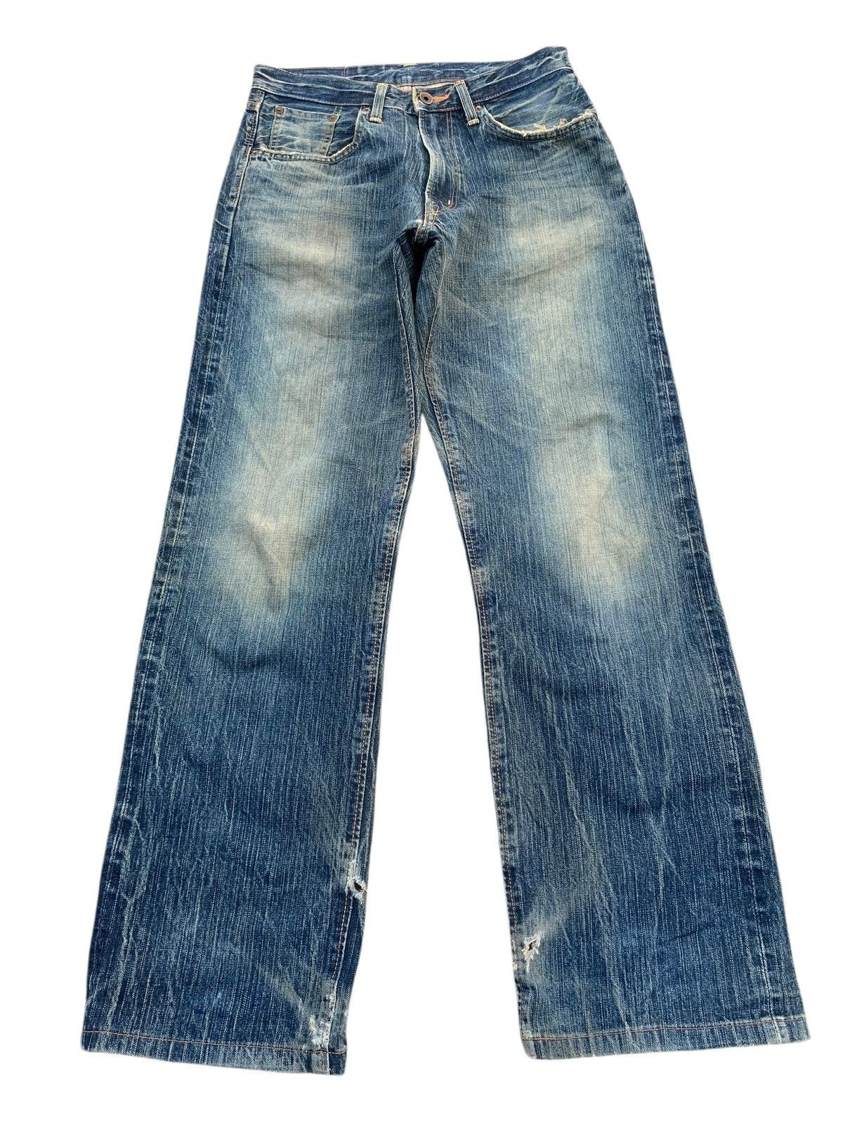 Edwin VINTAGE EDWIN 505z SELVEDGE FADED&RUSTY DISTRESSED DENIM Size US 30 / EU 46 - 4 Thumbnail