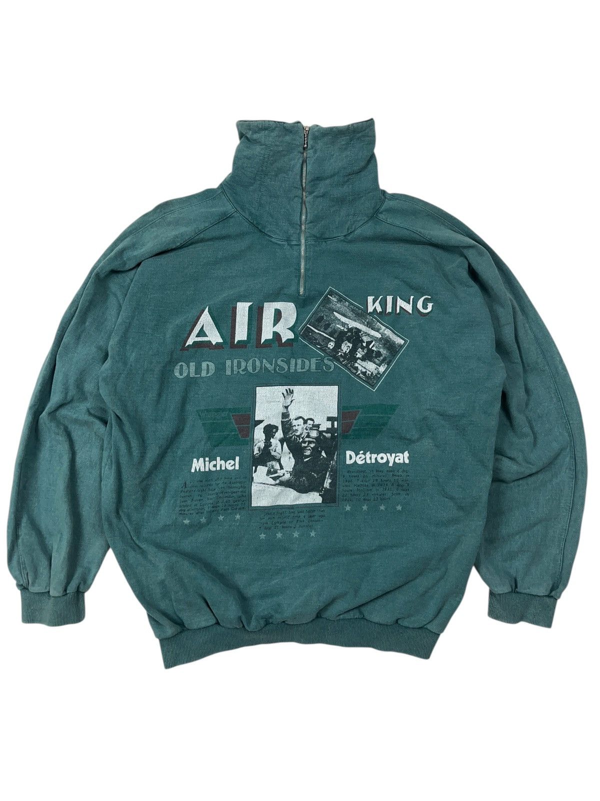 Wrangler Vintage 80s Wrangler Michel Detroyat Air King 1/3 Sweatshirt Size US L / EU 52-54 / 3 - 1 Thumbnail