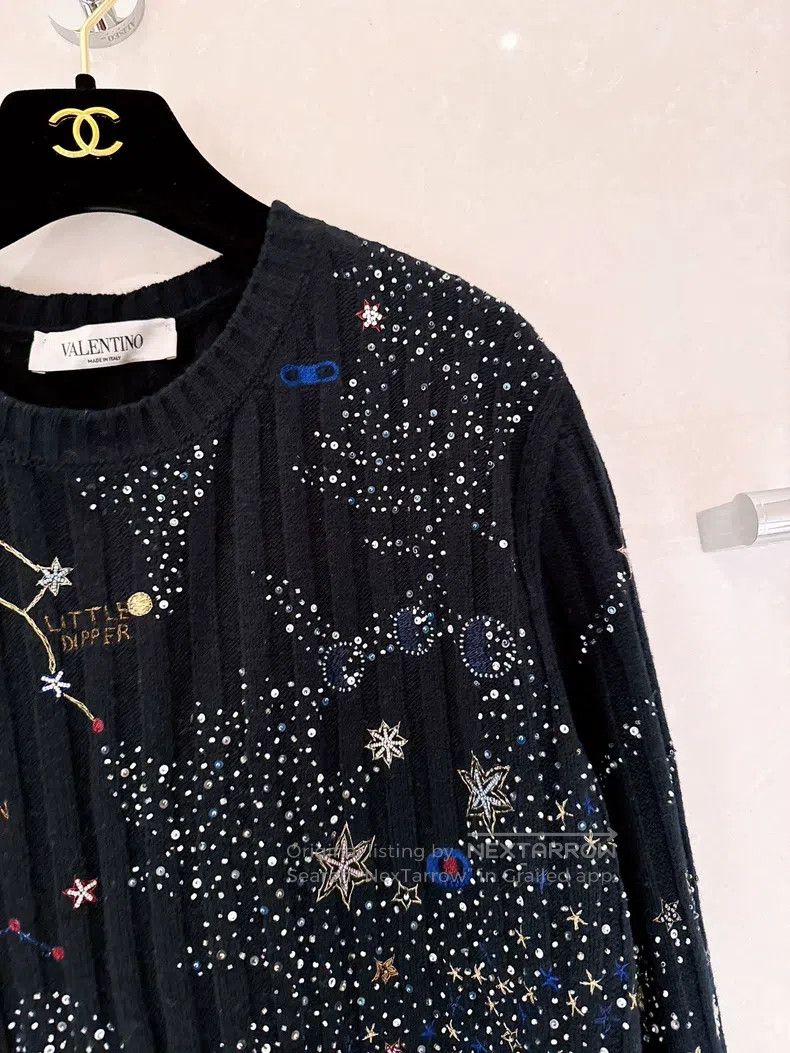 Valentino Valentino Starry sky embroidered beaded sweater Size S / US 4 / IT 40 - 3 Thumbnail