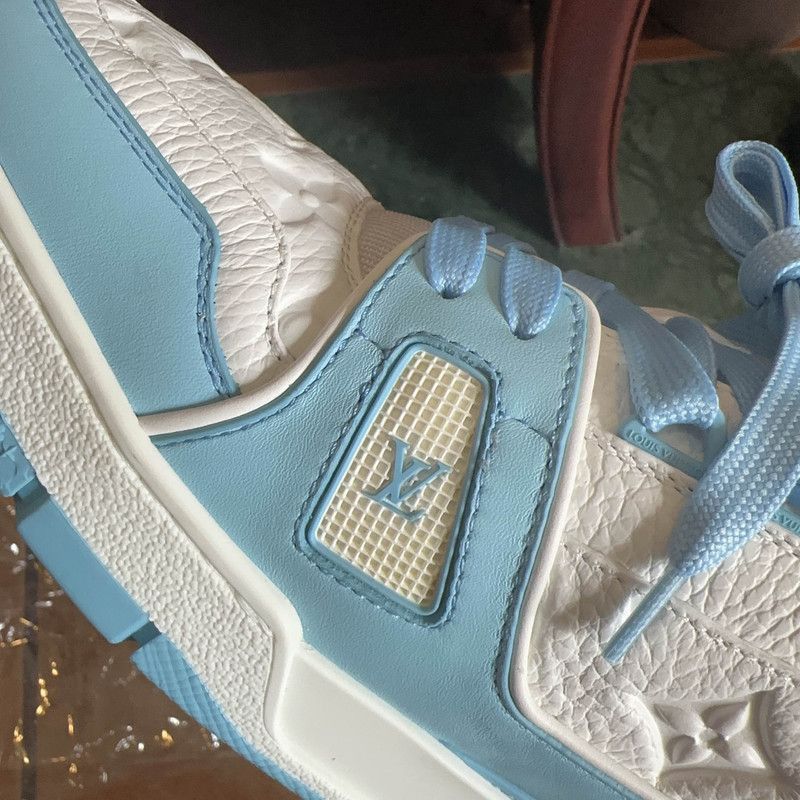 Louis Vuitton Louis Vuitton Trainer Low Top Sneakers in Sky Blue -2508 Size US 9.5 / EU 42-43 - 7 Thumbnail