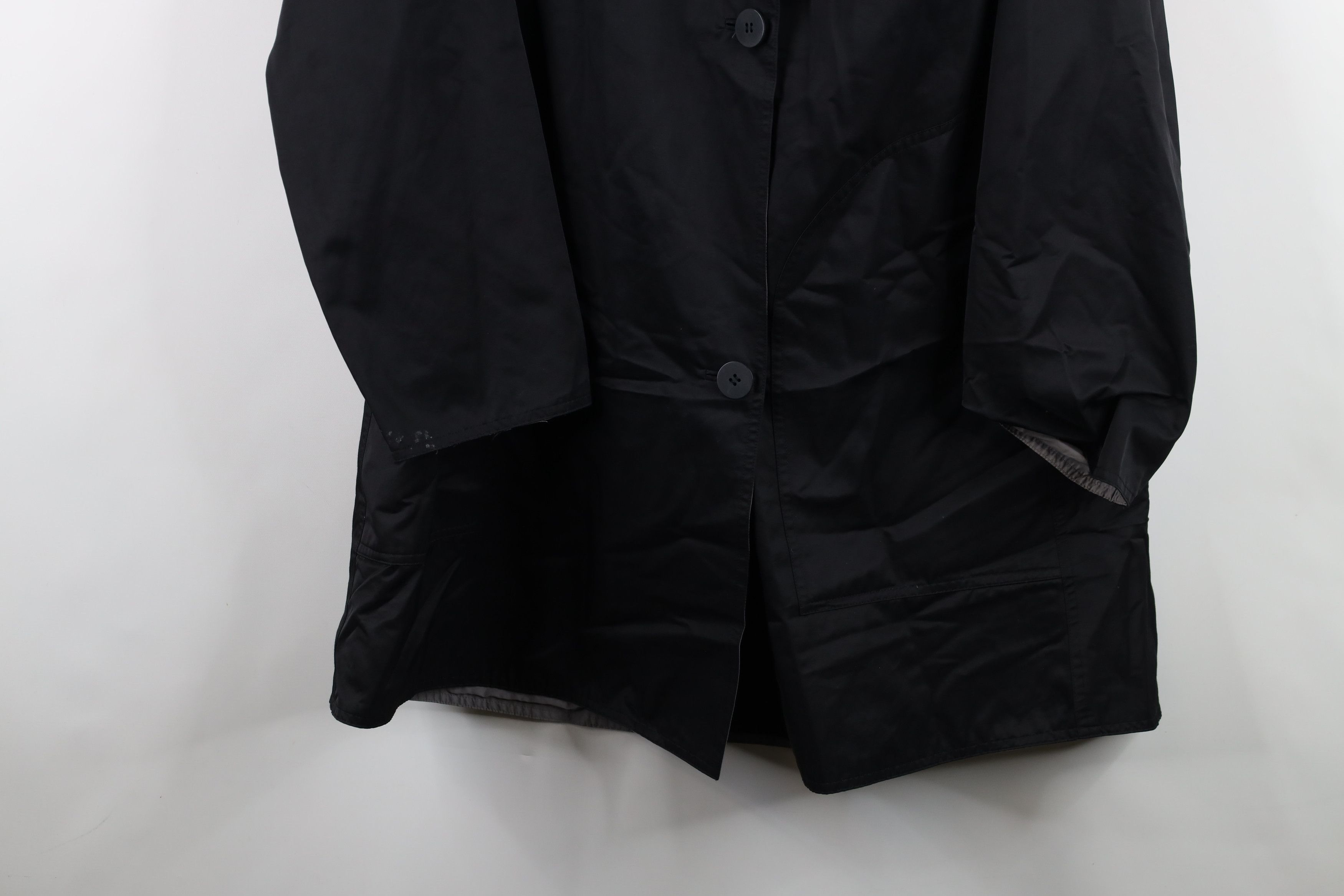 Eileen Fisher × Vintage Eileen Fisher Reversible Asymmetrical Button Hooded Jacket Size S / US 4 / IT 40 - 3 Thumbnail