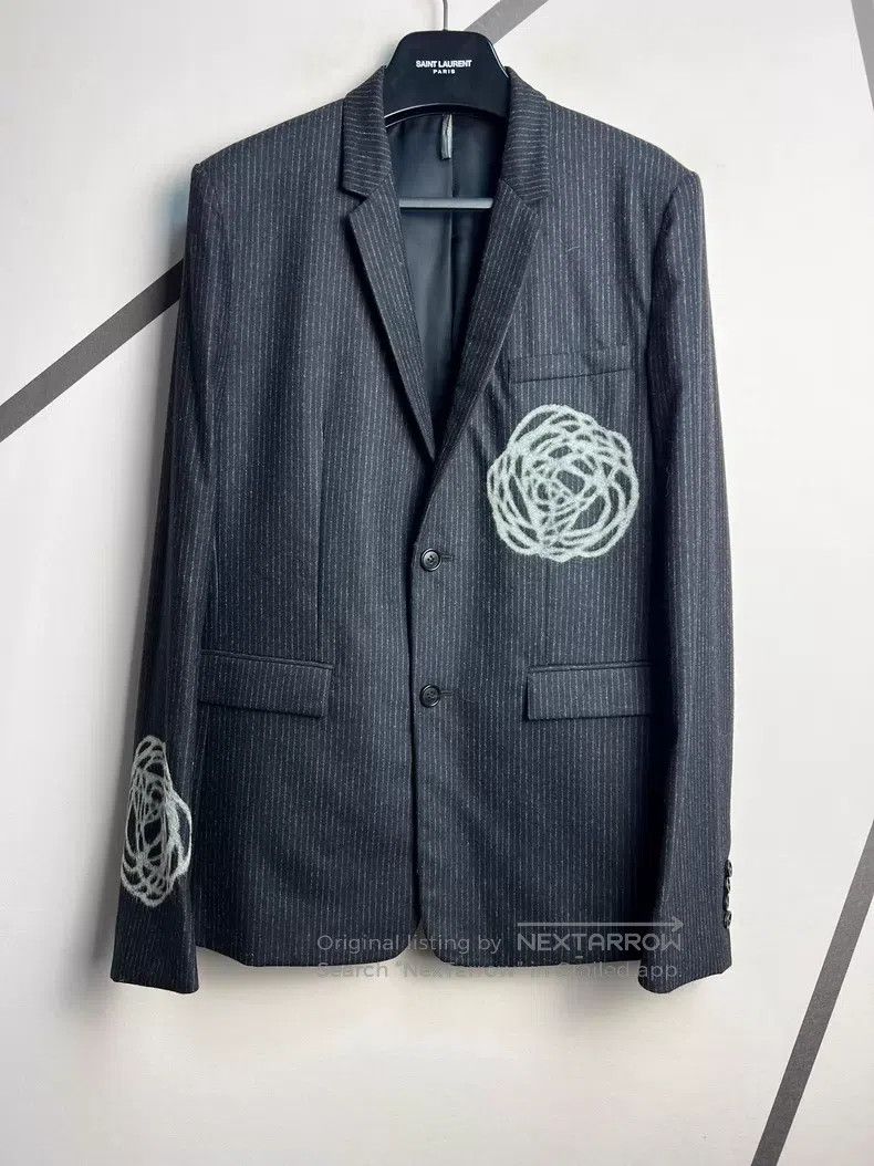Dior Dior Lily of the Valley Wool Striped Blazer Size US S / EU 44-46 / 1 - 1 Thumbnail