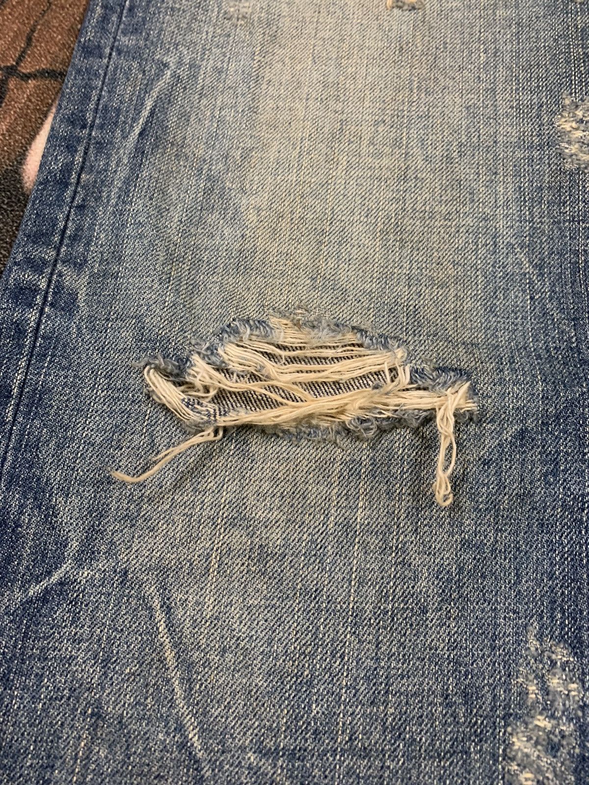 If Six Was Nine × Japanese Brand × Le Grande Bleu (L.G.B.) BAGGY CO&LU denim distressed rust Size US 34 / EU 50 - 8 Thumbnail