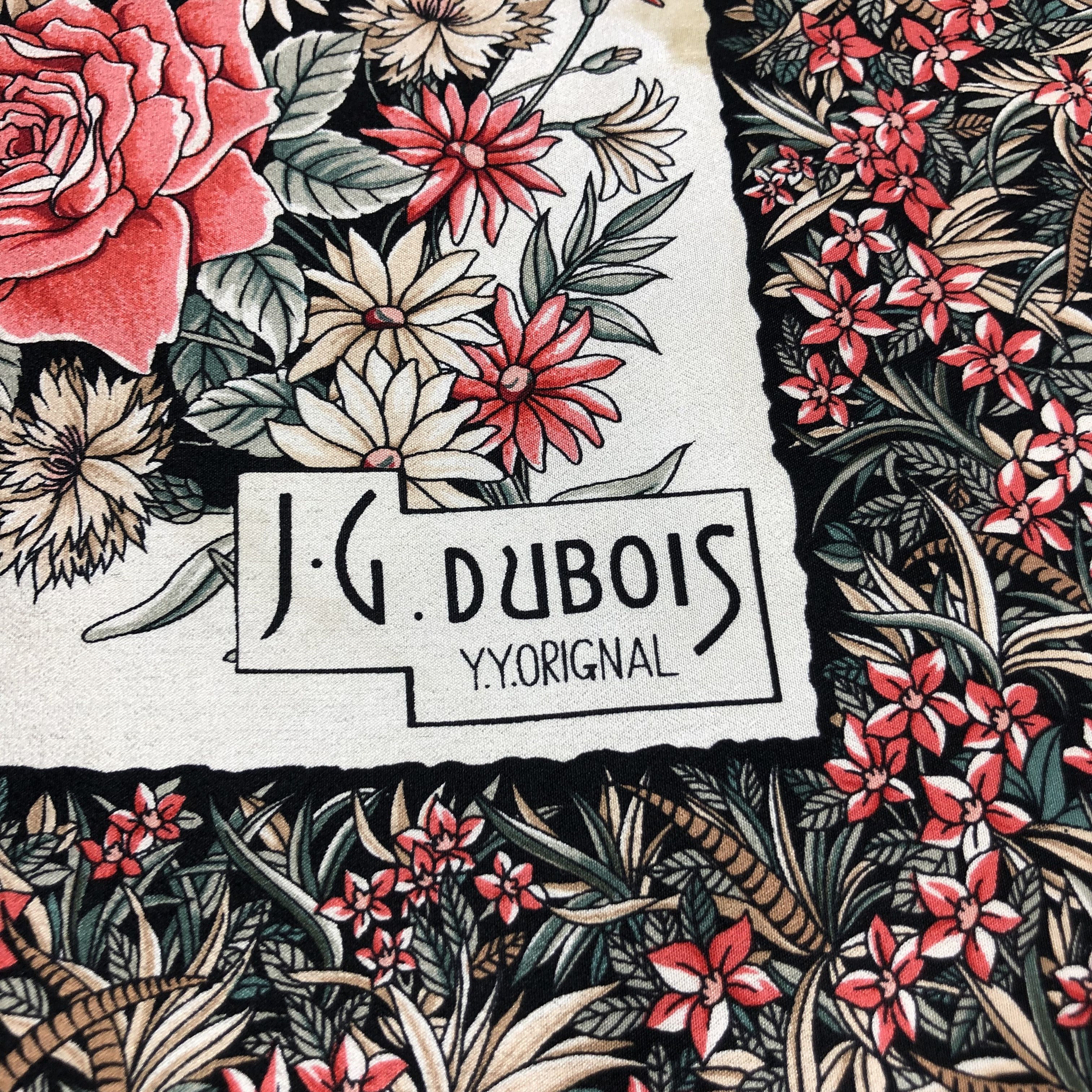 Japanese Brand J.G Dubois Floral Silk Scarf M270 Size ONE SIZE - 3 Thumbnail