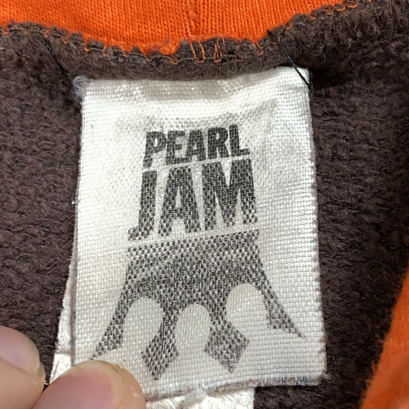 Vintage VINTAGE PEARL JAM HOODIE FULL ZIP BROWN XL USA MEN'S Size US XL / EU 56 / 4 - 4 Thumbnail