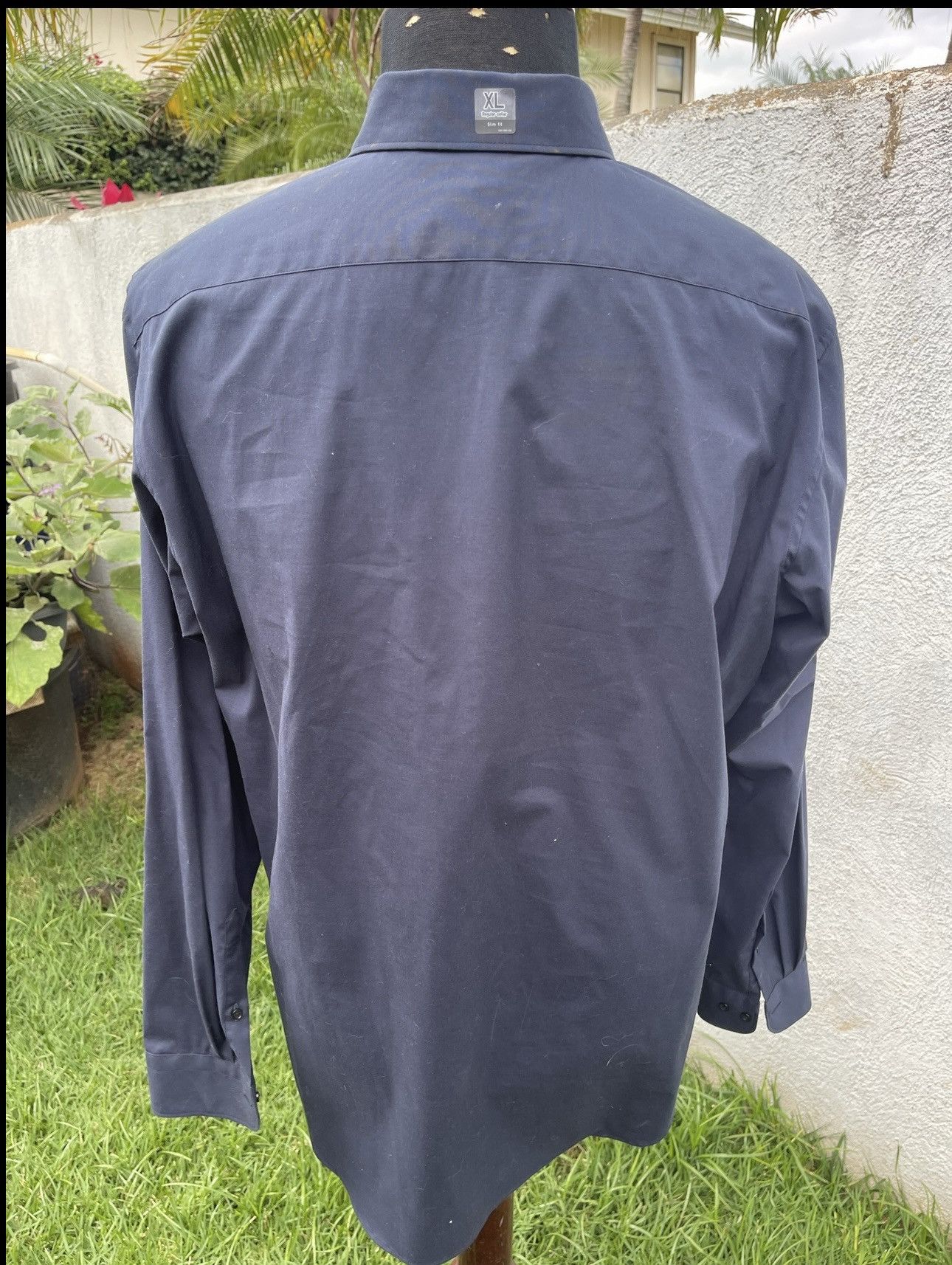 Uniqlo New Uniqlo Navy Blue Shirt Slim Fit Men's XL Long Sleeves Size US XL / EU 56 / 4 - 2 Thumbnail