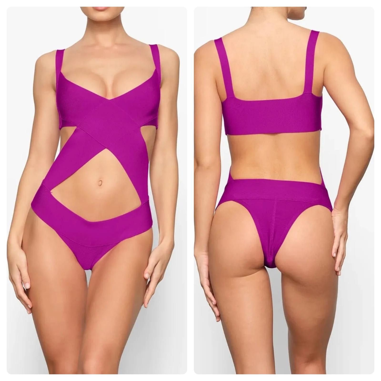 NWT Skims Knit Swim Monokini in Magenta Women’s 3X