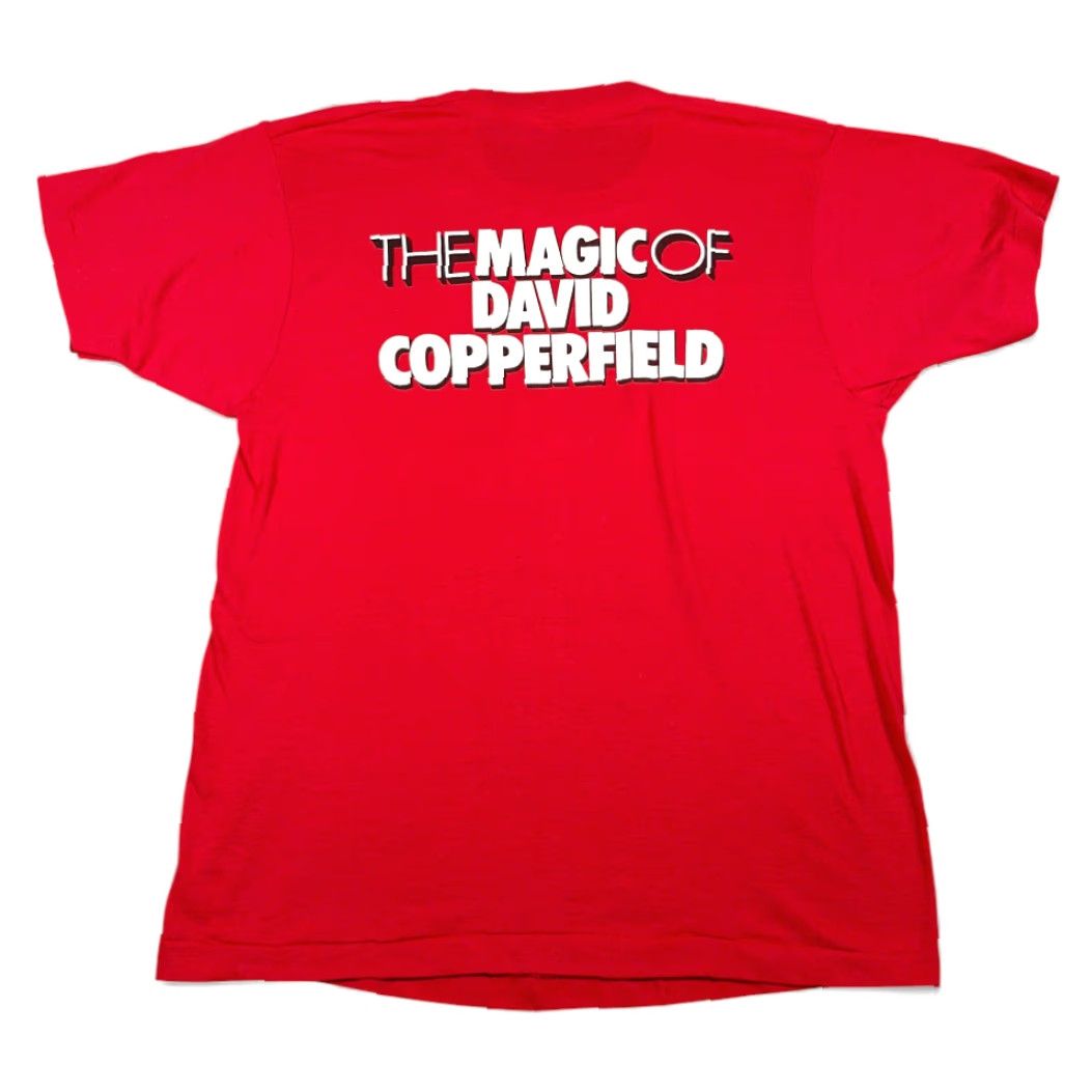 Vintage VINTAGE Screen Stars Shirt Adult MEDIUM Red 80s David Copperfield Magic Show USA Red Shirt Mens Size US M / EU 48-50 / 2 - 3 Thumbnail