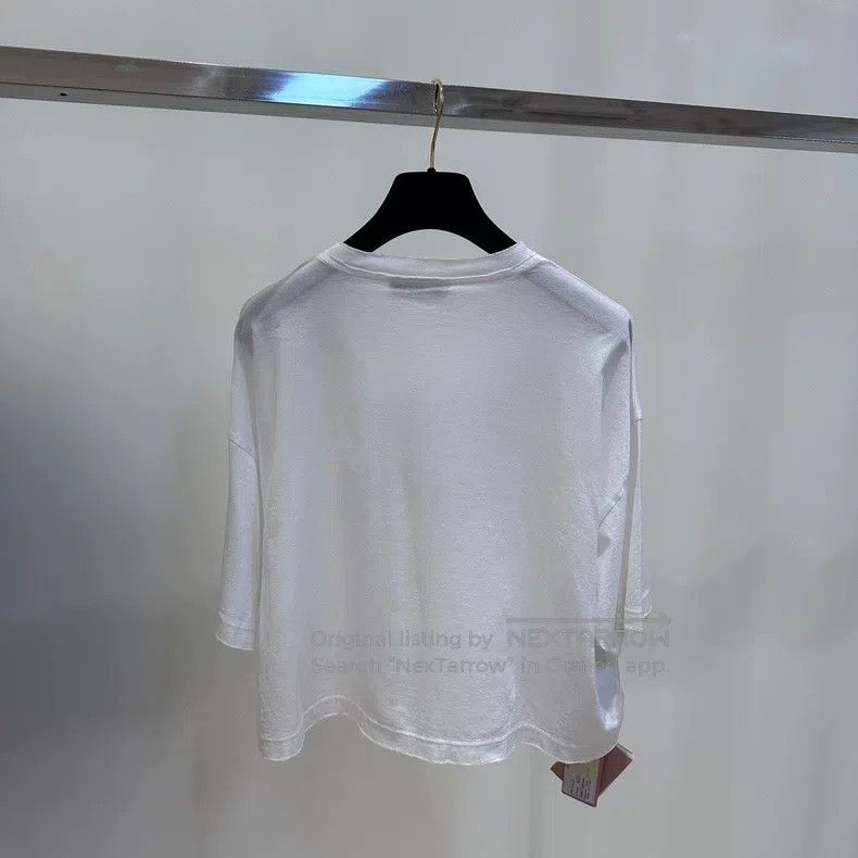 Miu Miu Miu Miu Size XS Black logo printed T-shirt Size XS / US 0-2 / IT 36-38 - 2 Thumbnail