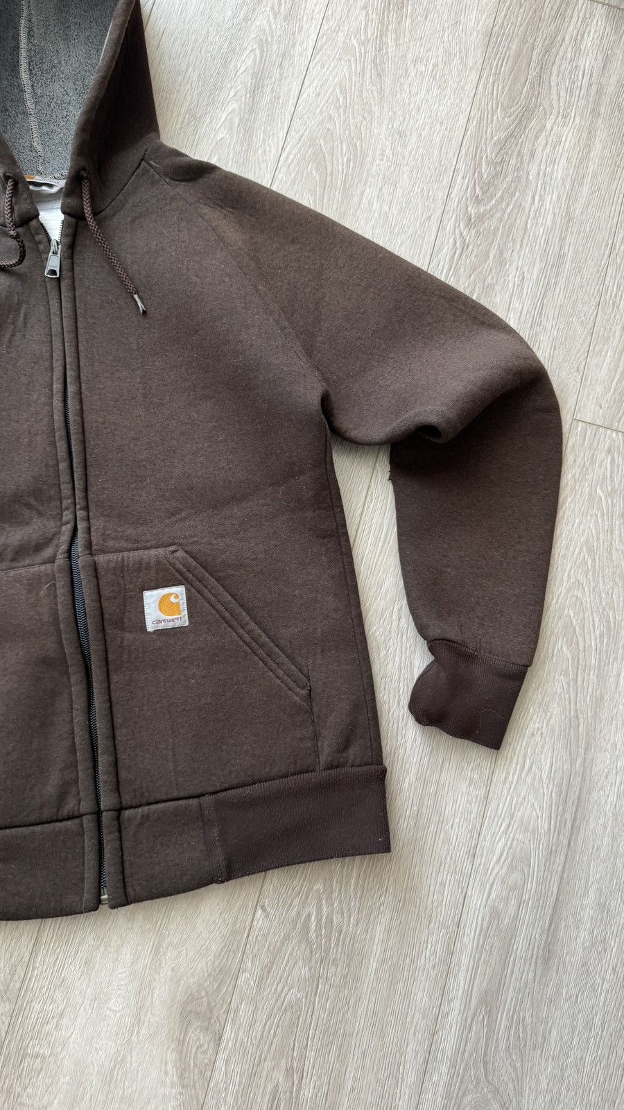 Carhartt × Vintage Vintage Carhartt Hoodie Sweatshirt Faded Brown Size S / US 4 / IT 40 - 3 Thumbnail