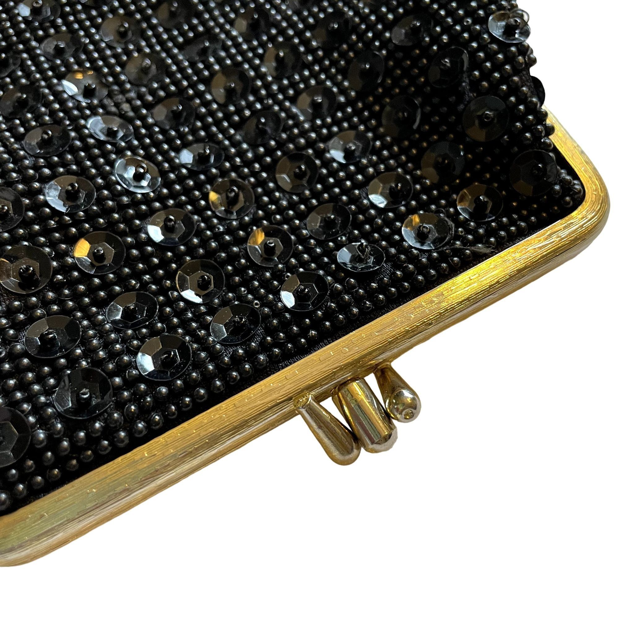 Other Little Black Evening Coin Purse Women Bag Beaded Sequence u Size ONE SIZE - 3 Thumbnail