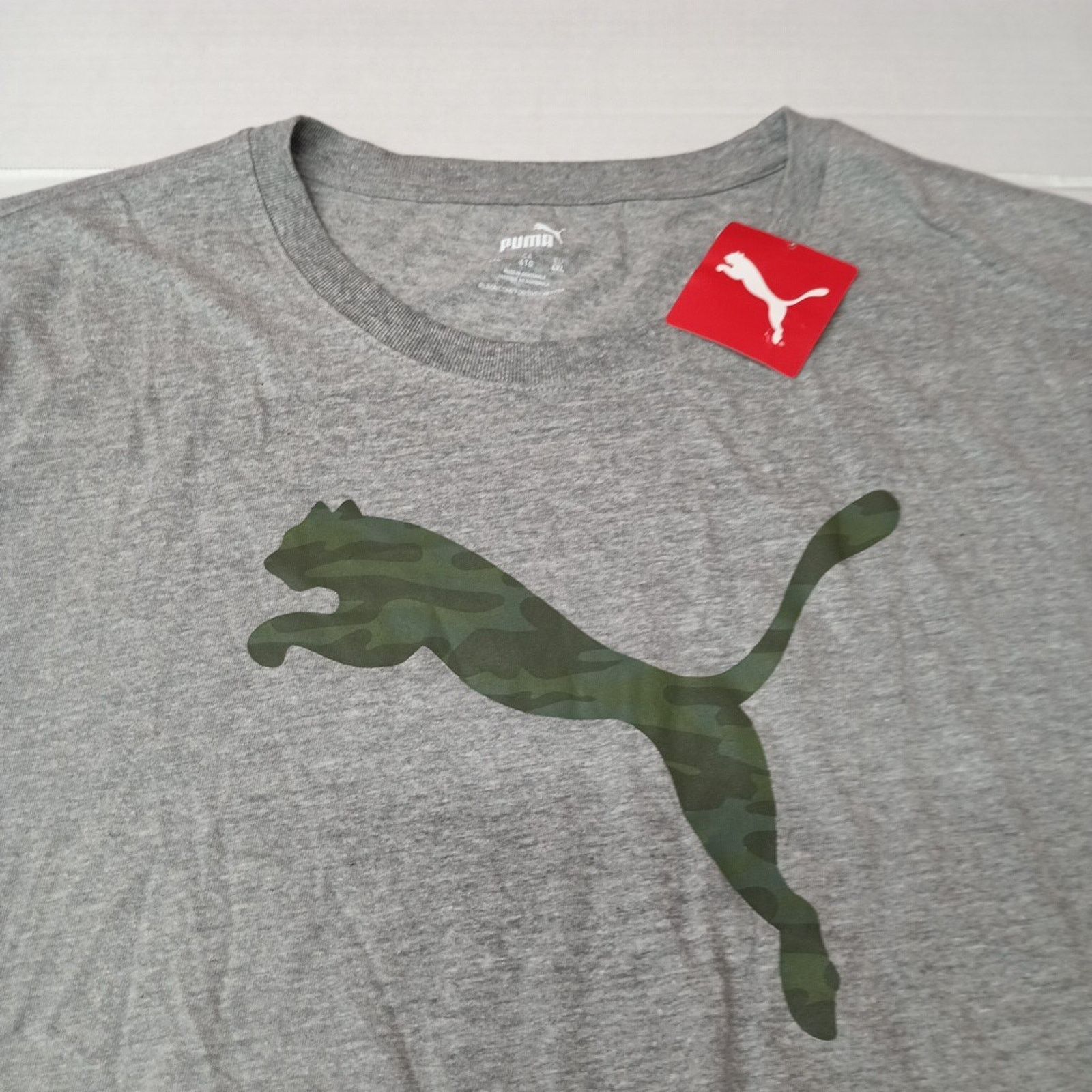 Puma Puma Sports Camo Graphic Tee Logo T-shirt Men's 4XL Gray Size US XXL / EU 58 / 5 - 2 Thumbnail