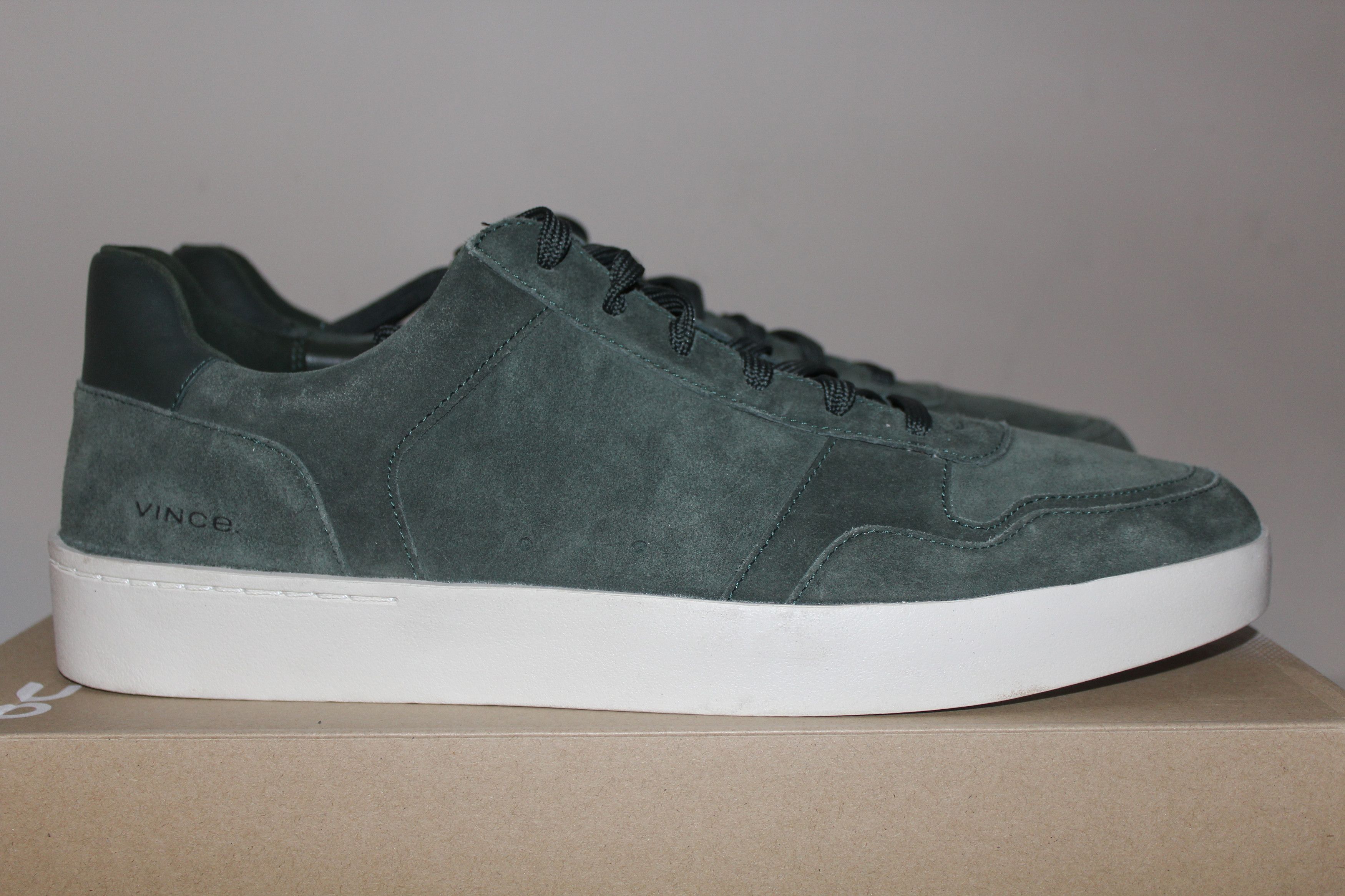 Vince Vince Peyton Leather Green Suede Sneaker Size 13 EU 47.5 Size US 13 / EU 46 - 4 Thumbnail