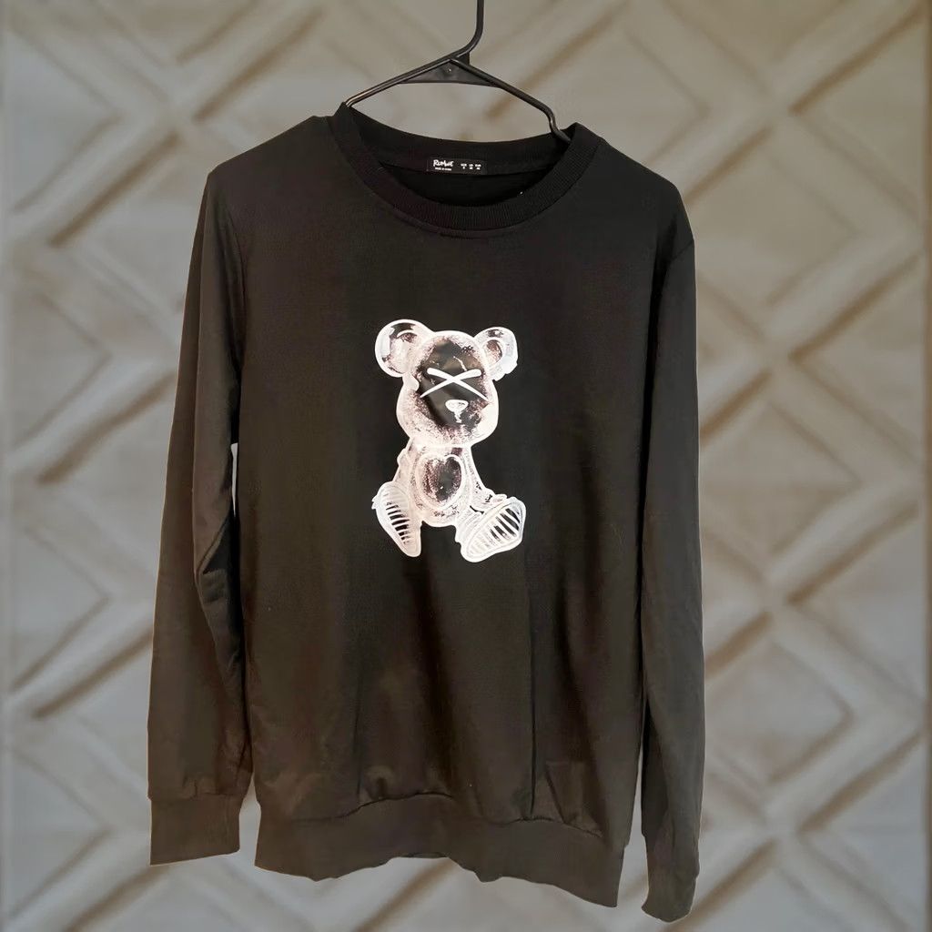 Vintage Romwe Men's Streetwear Printed Sweatshirt Undercover Teddy Bear Size S Black Pullover Sweatshirt Mens Small Shirt/Top Size US S / EU 44-46 / 1 - 1 Thumbnail