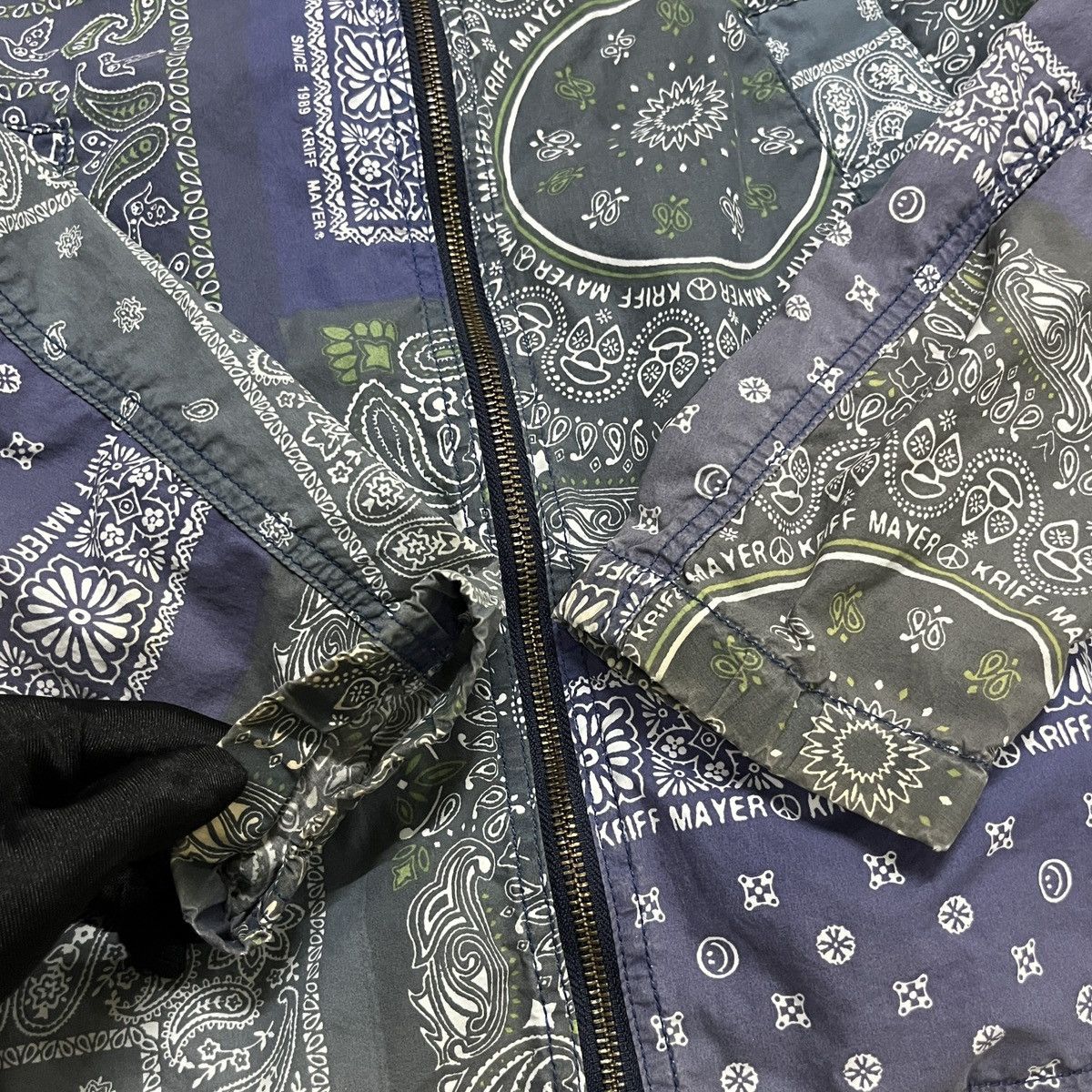 20471120 × Japanese Brand Kriff Mayer Paisley Bandana Print Jacket Size US M / EU 48-50 / 2 - 2 Thumbnail