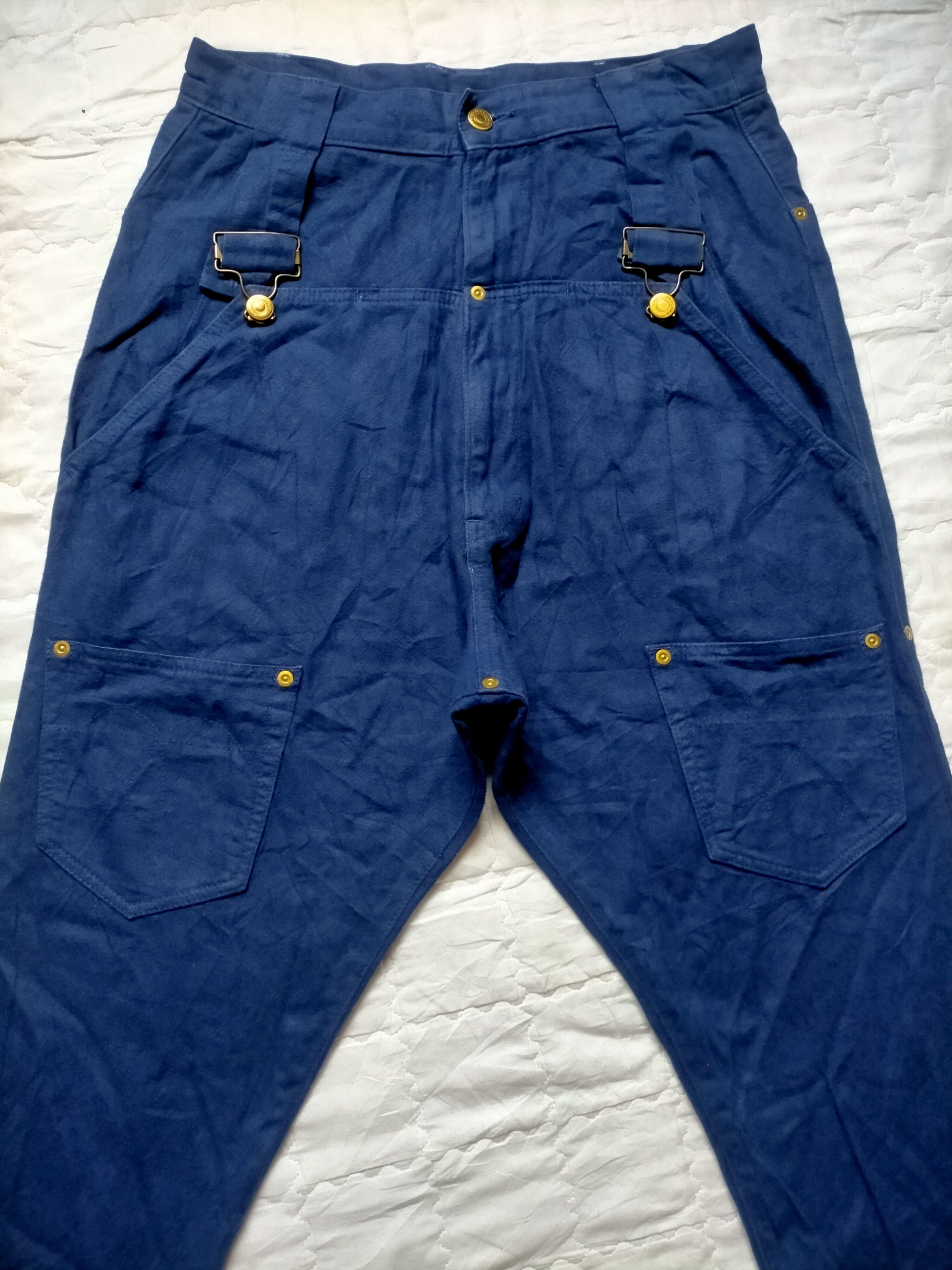 Issey Miyake Mercibeaucop Drop Cropth Suede Cotton Parachute Pants Size US 30 / EU 46 - 9 Thumbnail