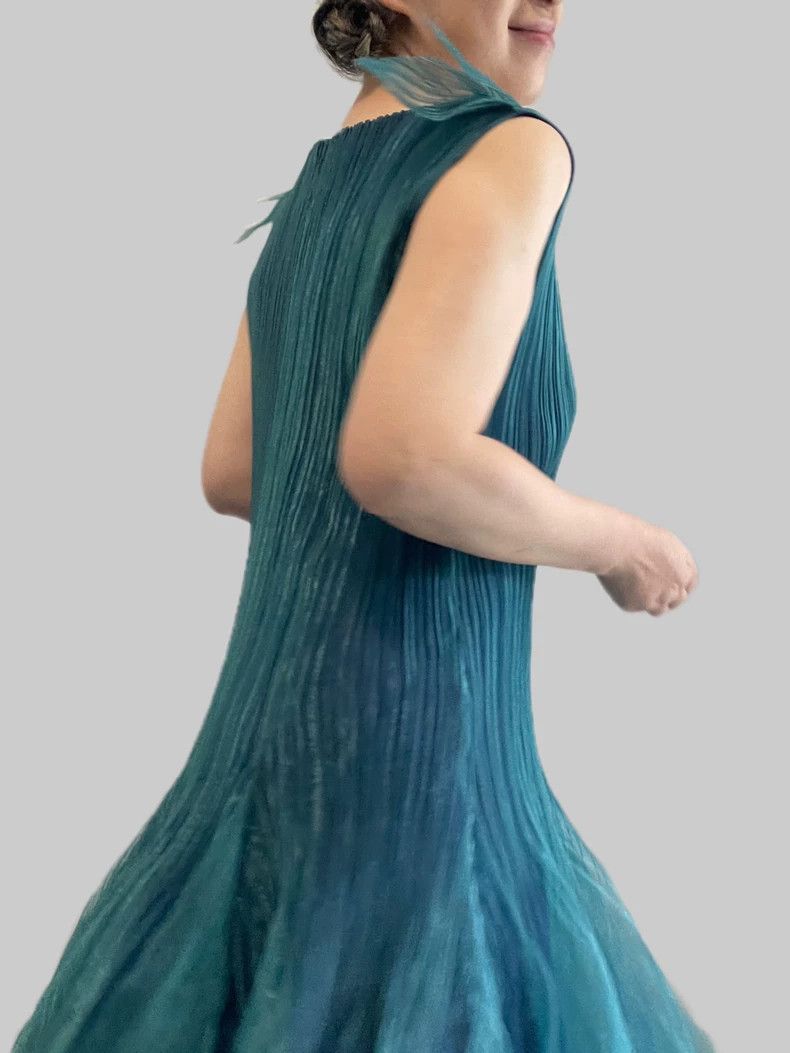 Issey Miyake Issey Miyake size:3 Lake blue tulle dress Size S / US 4 / IT 40 - 8 Thumbnail