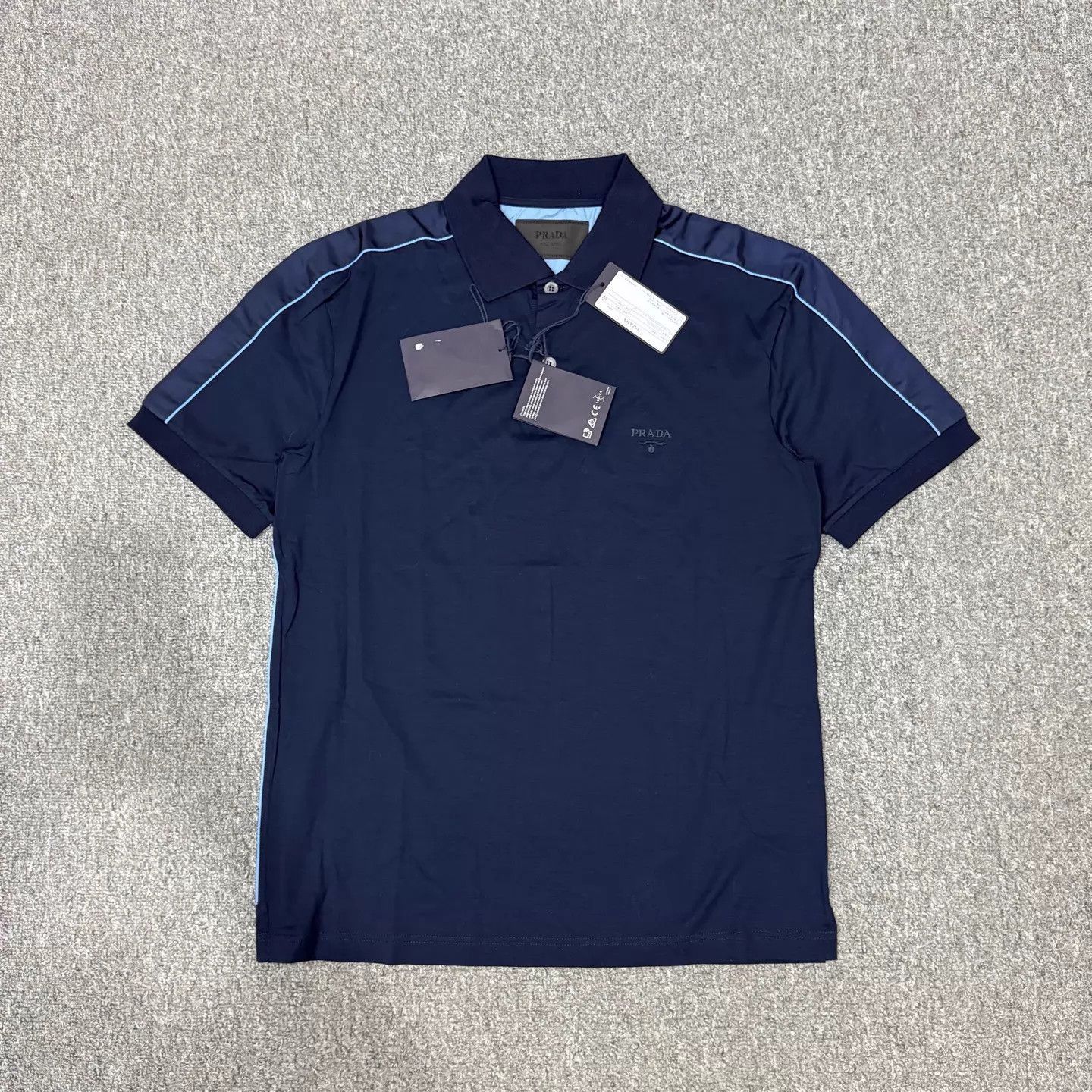 Prada Blue Short-Sleeve Polo Shirt Size US M / EU 48-50 / 2 - 1 Thumbnail