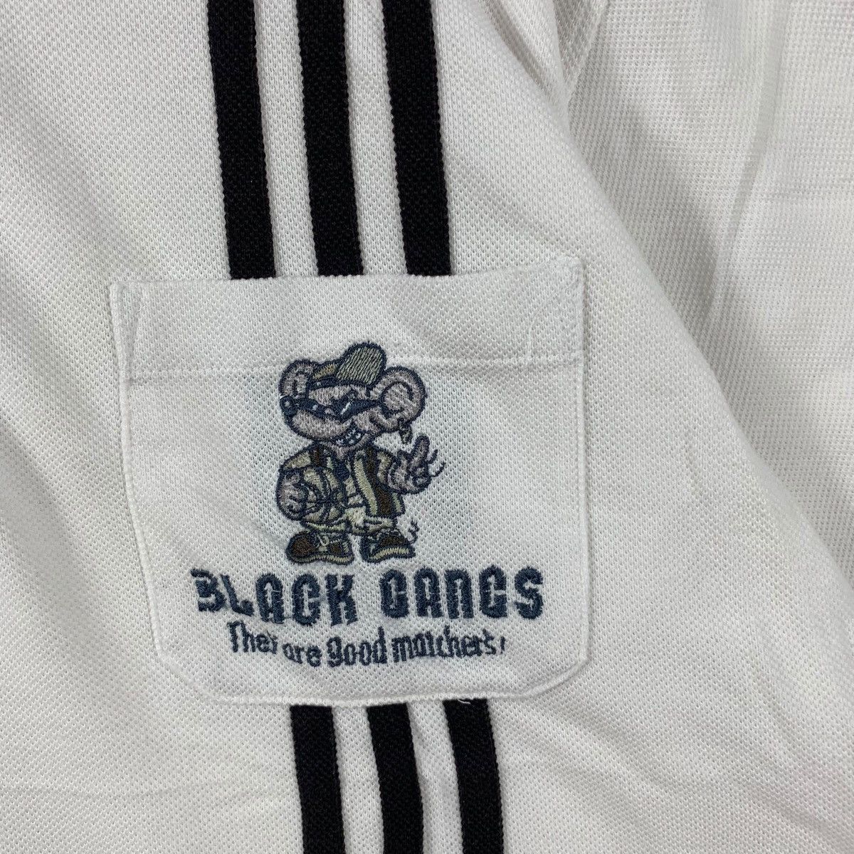 Vintage Vintage BLACK BROTHERS GANG Hip Hop Rap Polo Tee Shirt Top Size US M / EU 48-50 / 2 - 5 Thumbnail