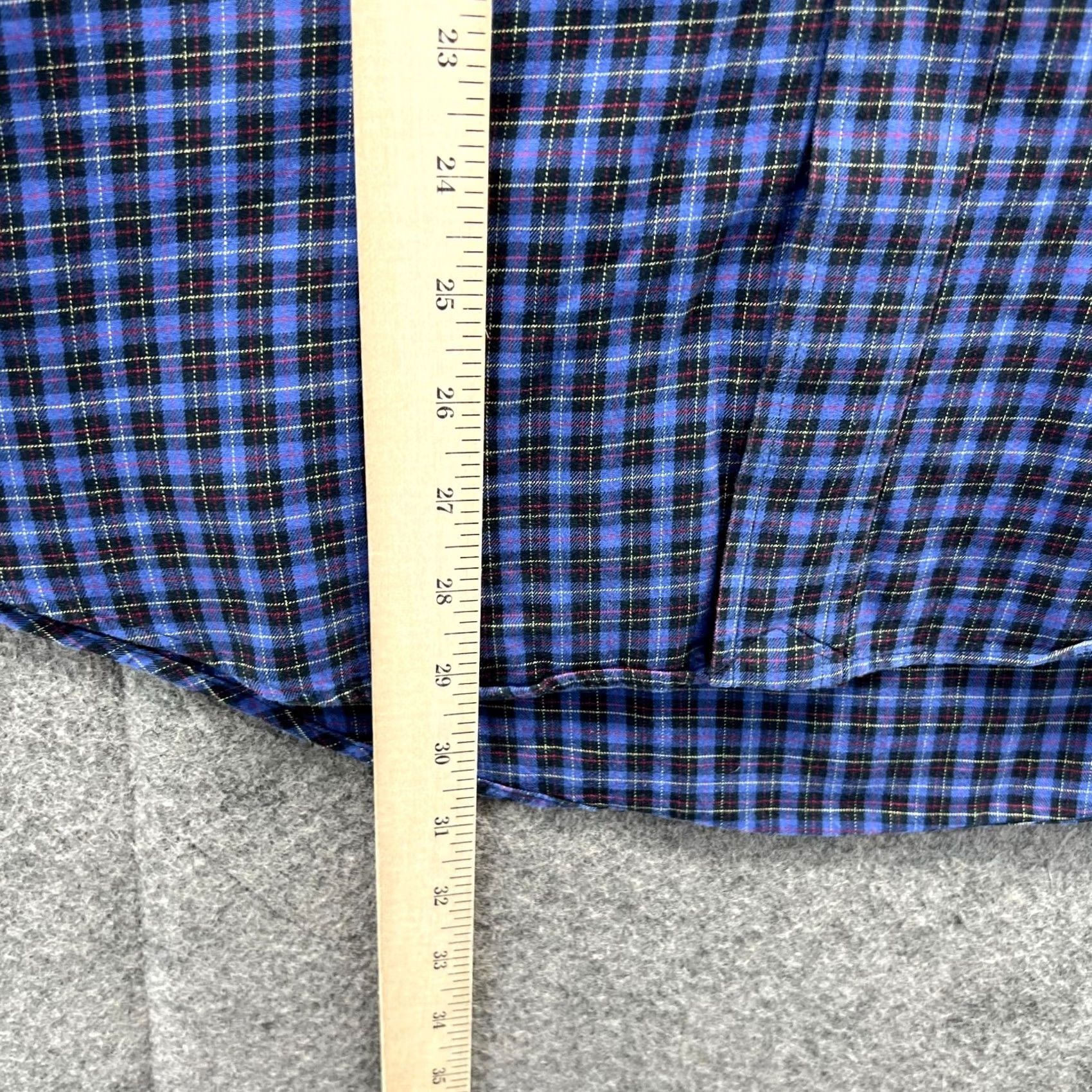 Polo Ralph Lauren VINTAGE Polo Ralph Lauren Shirt Men Medium Blue Oxford Button-Down Plaid Dress Size M Size 40R - 7 Thumbnail