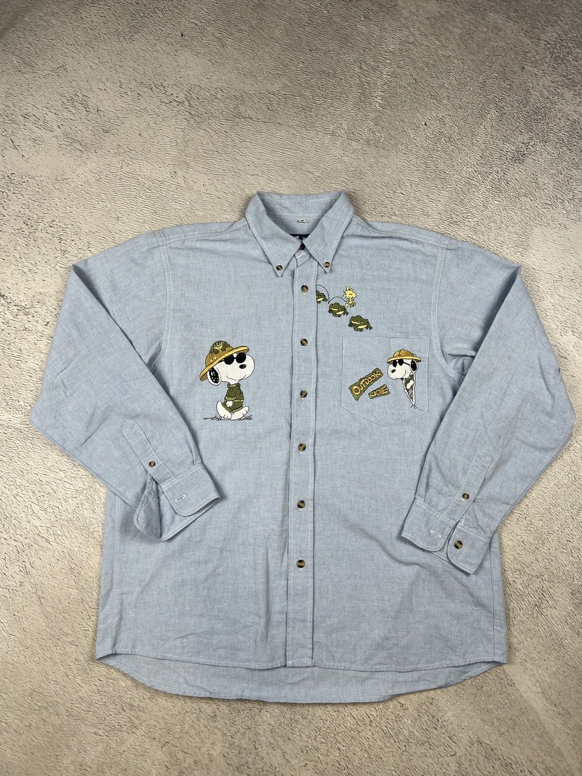 Cartoon Network × Peanuts × Vintage Vintage 90s Snoopy Peanuts Charlie Brown Outdoor Joe shirt Size US M / EU 48-50 / 2 - 1 Thumbnail