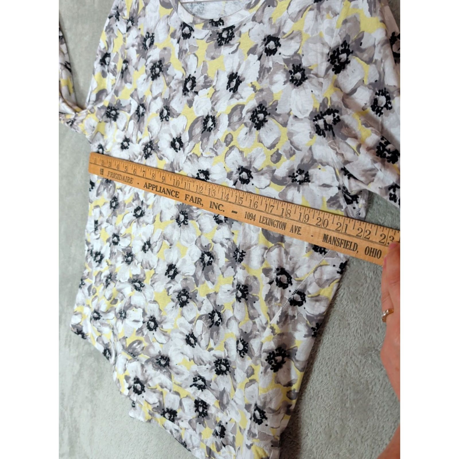 J. Jill J. Jill Love Linen Pullover Top Women's L Black White Floral 3/4 Sleeve Size L / US 10 / IT 46 - 6 Thumbnail