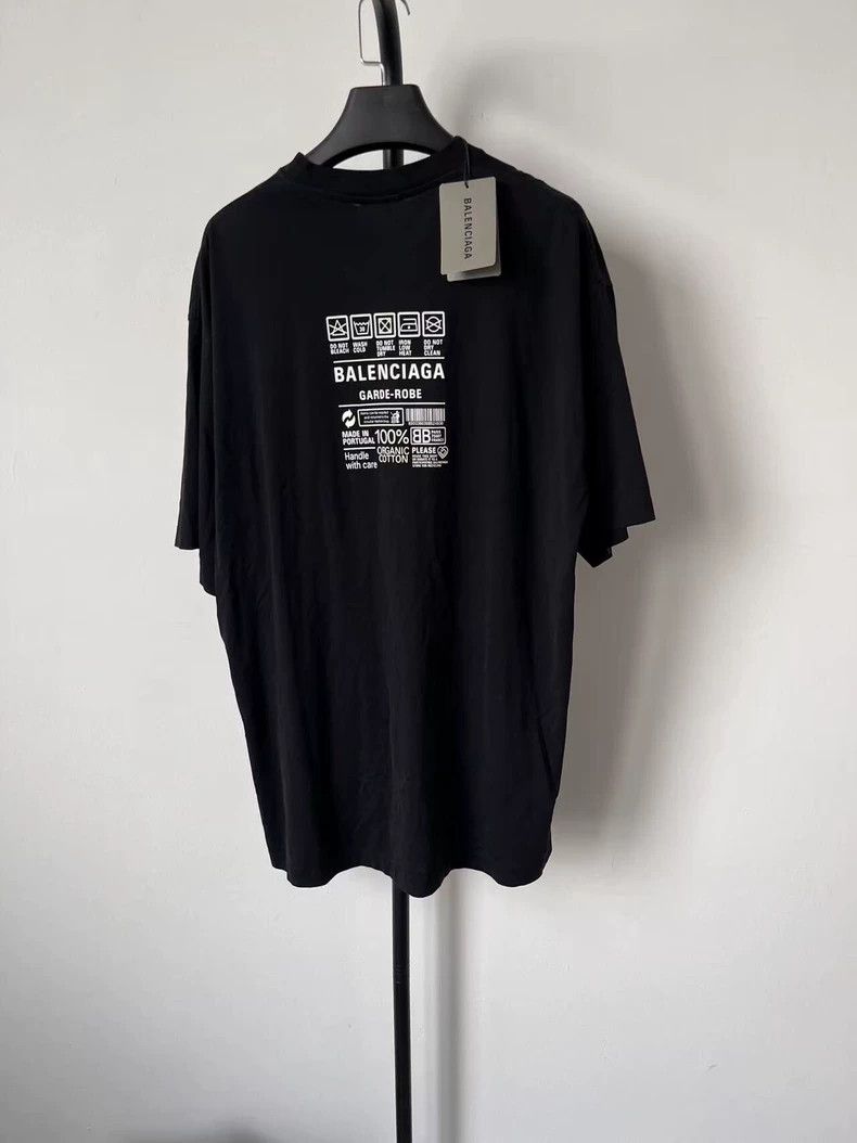 Balenciaga Balenciaga Monogram Logo Geometric Printed Crew Neck Short Size S / US 4 / IT 40 - 1 Thumbnail
