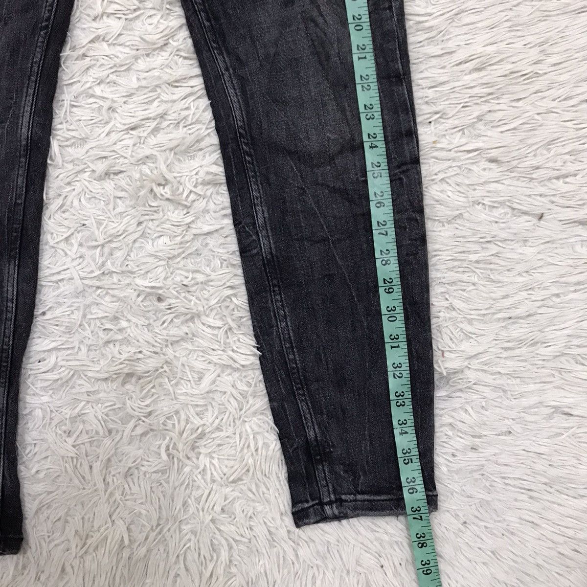 Japanese Brand Zara Man Denim Wear Skinny Fit Distressed Jeans Size US 29 - 20 Thumbnail