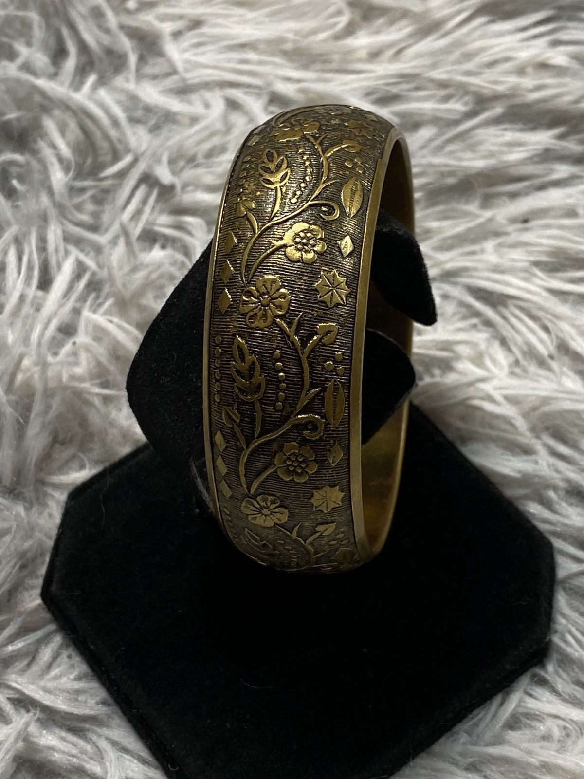 Jewelry Ornate Vintage Brass Cuff Bracelet | Japanese Brand Size ONE SIZE - 4 Thumbnail