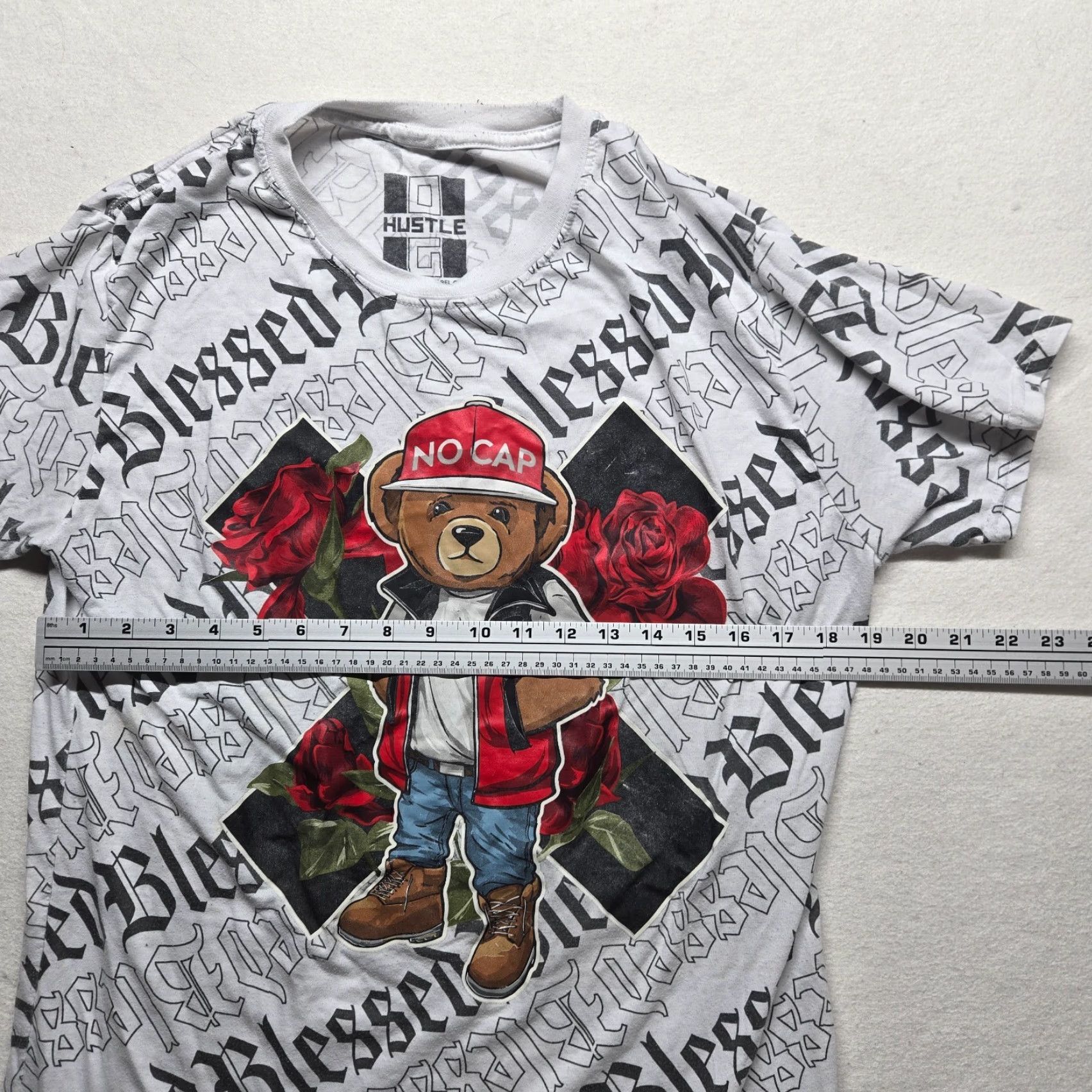 Vintage VINTAGE Hustle No Cap Bear Logo T-Shirt Adult Men Large White Short Sleeve Size US L / EU 52-54 / 3 - 4 Thumbnail