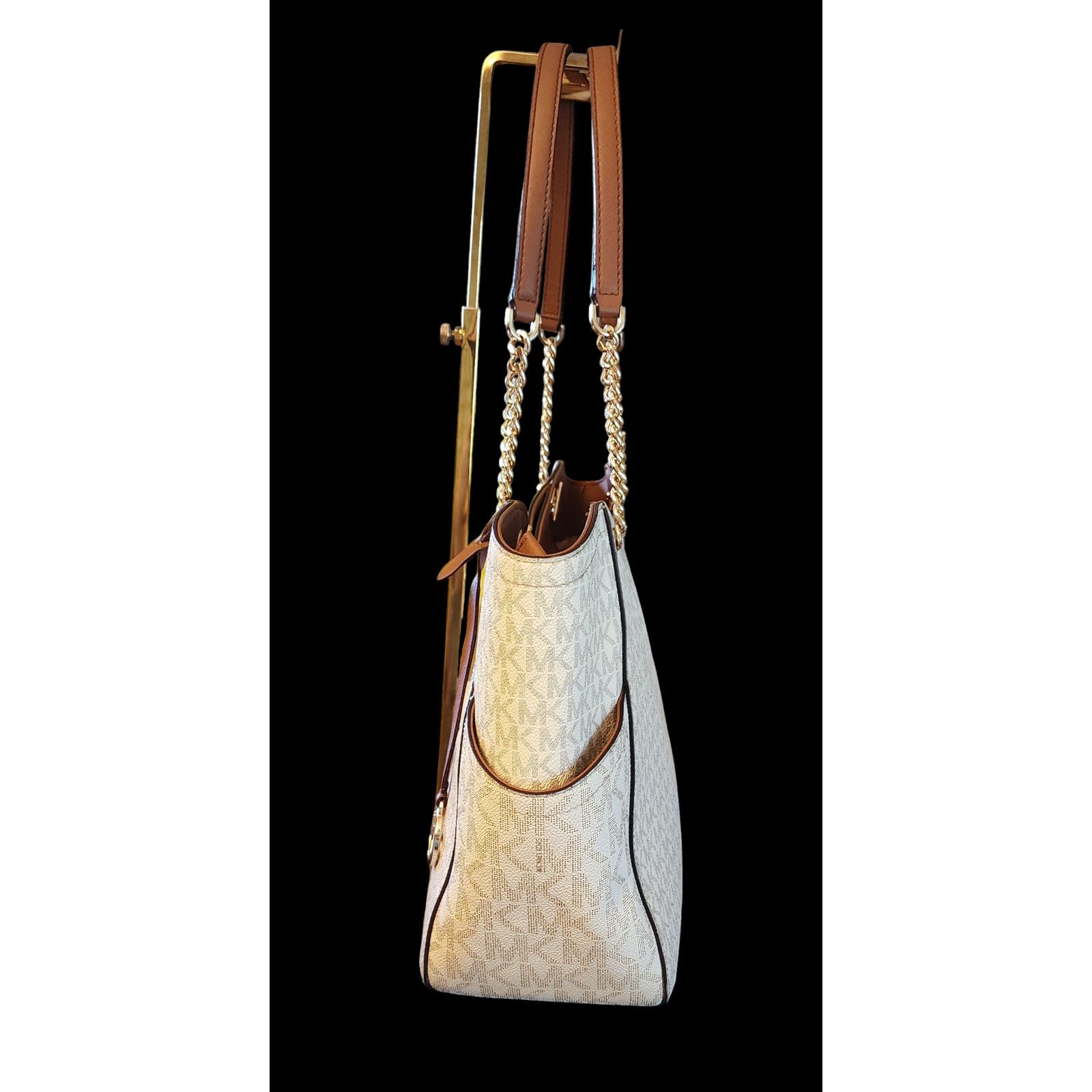 Michael Kors MICHAEL KORS Jet Set Large Logo Chain Strap Bag vanilla Size ONE SIZE - 8 Thumbnail