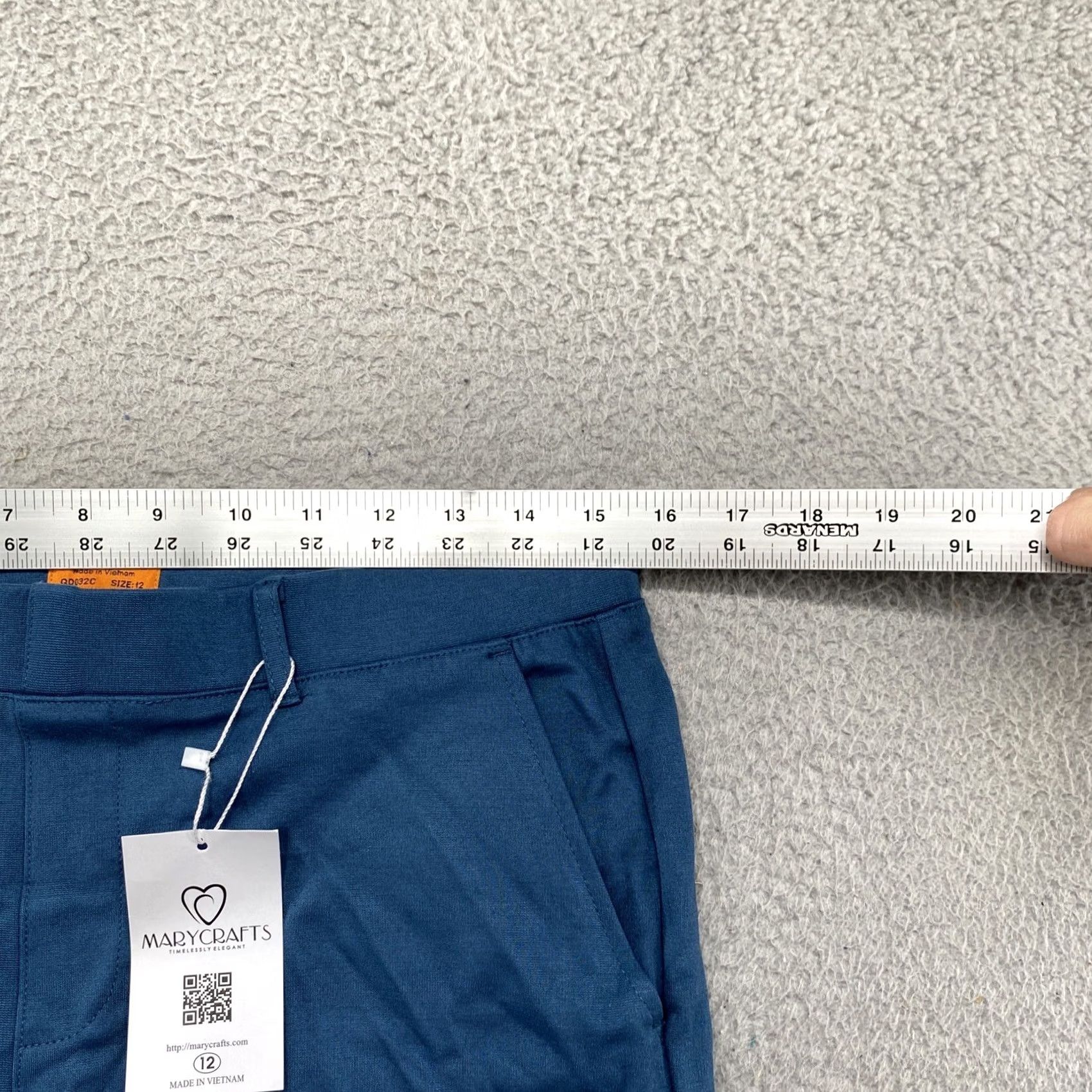Vintage Marycrafts Women's Dress Pants Blue Ankle Work Pants Size 12 NEW Dress Pants Womens Blue 12 Marycrafts Size 34" / US 12 / IT 48 - 4 Thumbnail