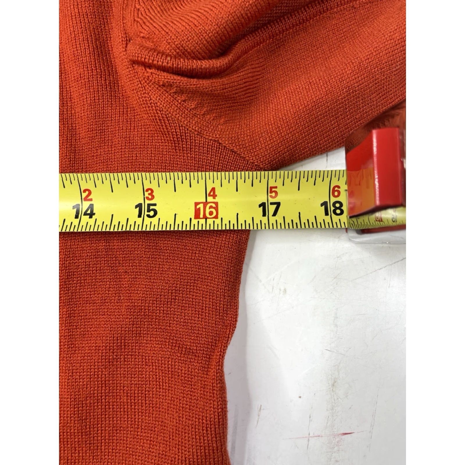 Vintage OSKA Dress A-Line Long Knit Wool Crew Neck Long Sleeve Orange Women Size 0 Knitted Knee Length Vintage No (Adapted) Size XS / US 0-2 / IT 36-38 - 5 Thumbnail