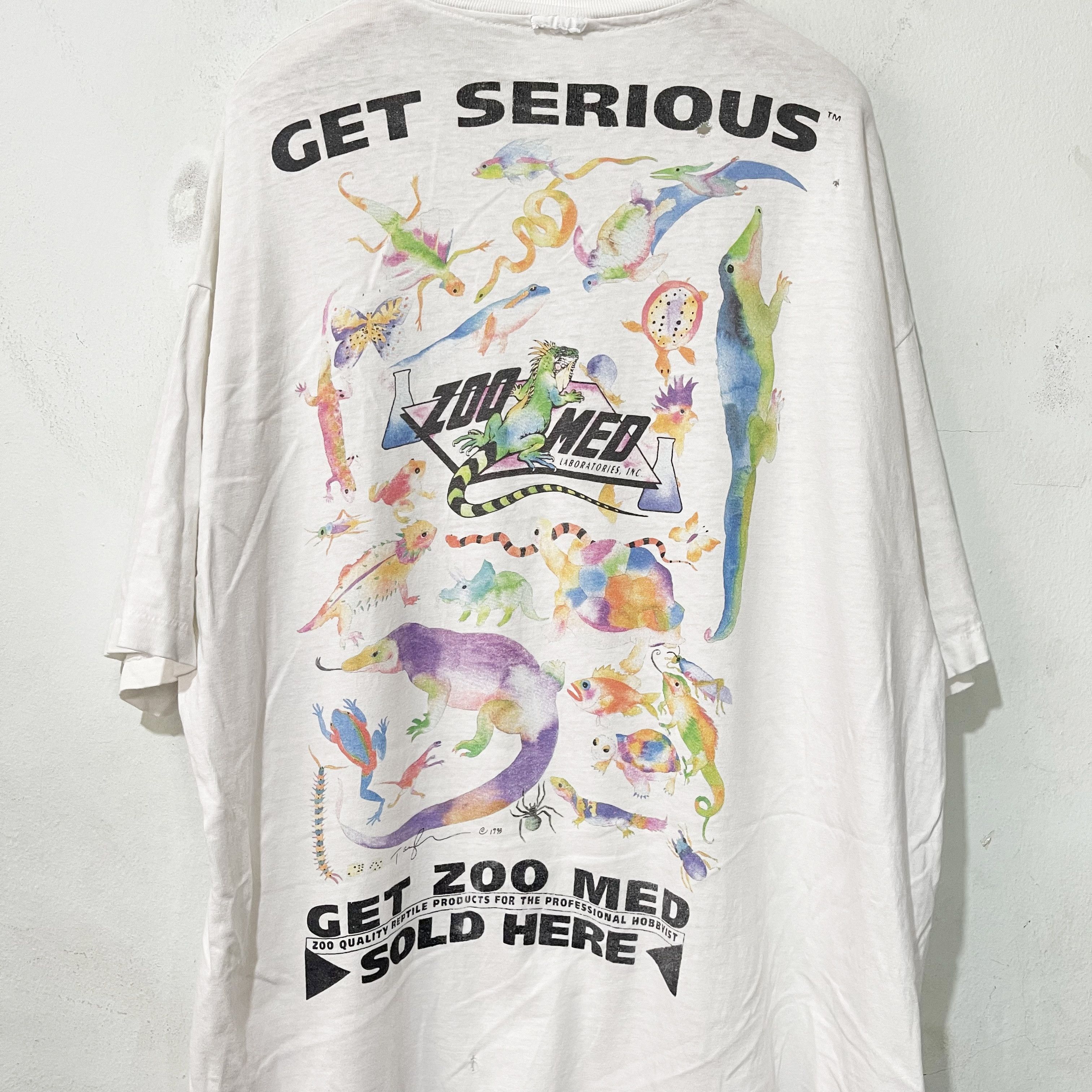 Vintage Vintage 90s Zoo Reptiles T-Shirt Size US XL / EU 56 / 4 - 2 Thumbnail