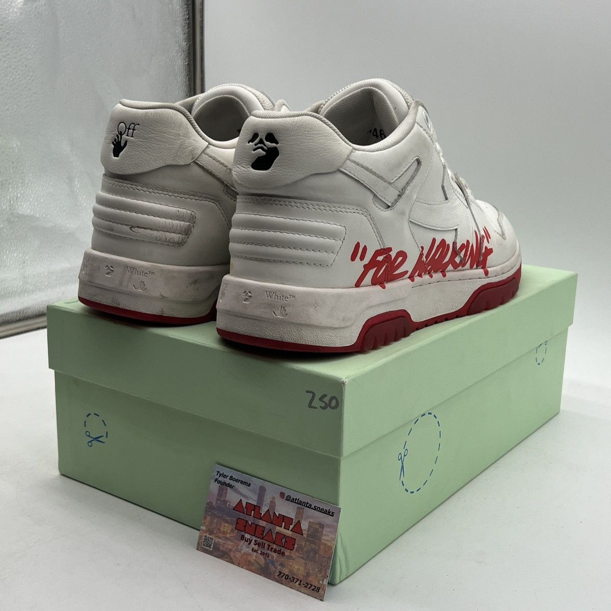 Off-White Off-White Out of Office Low For Walking - White Red Size US 13 / EU 46 - 5 Thumbnail