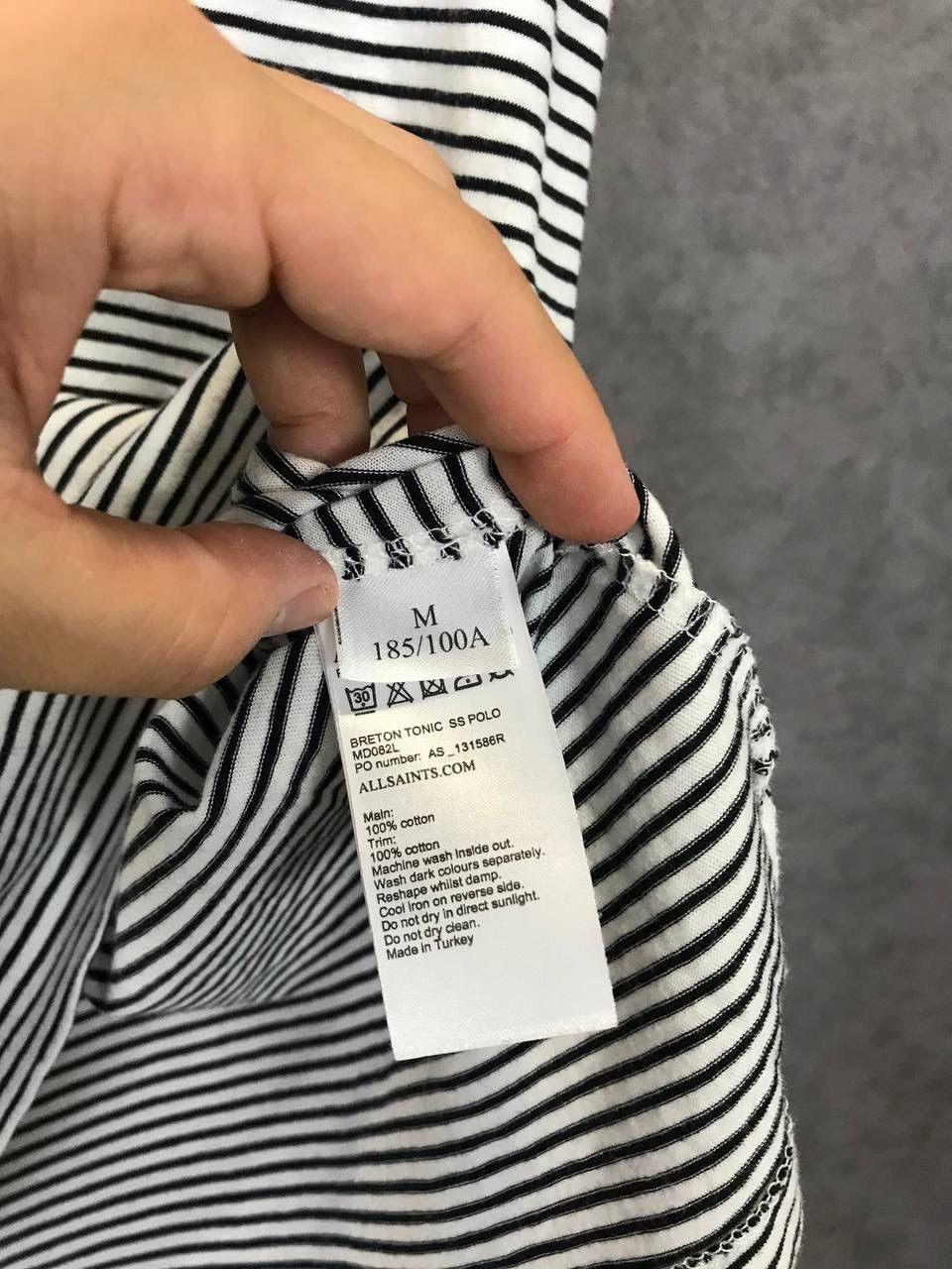 Allsaints Allsaints striped polo tee Size US M / EU 48-50 / 2 - 5 Thumbnail