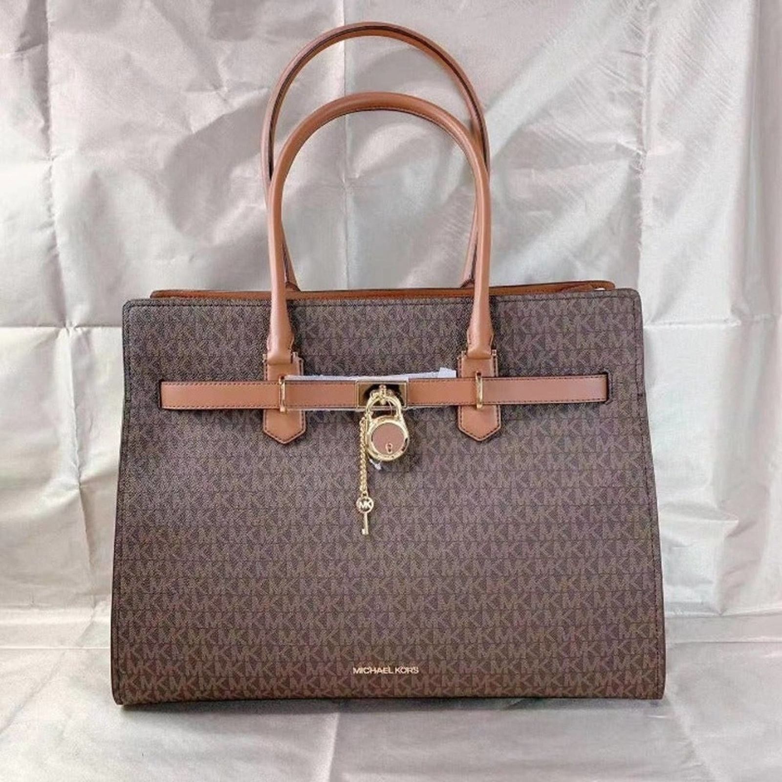 Michael Kors Michael Kors 35F1GHMT4B Hamilton XL EW Tote In Brown Size ONE SIZE - 1 Thumbnail